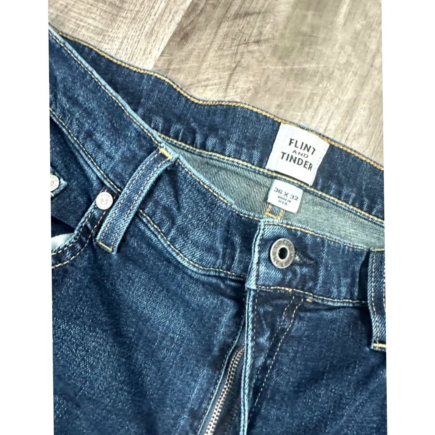 Flint And Tinder Flint and Tinder Jeans Slim Fit 36x32 Blue Men Shirt? Size US 36 / EU 52 - 6 Thumbnail