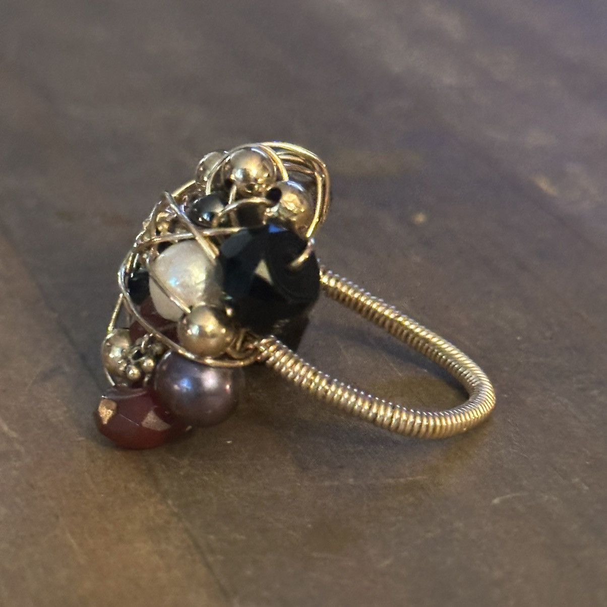 Other Wire wrapped cluster bead ring Size ONE SIZE - 7 Thumbnail