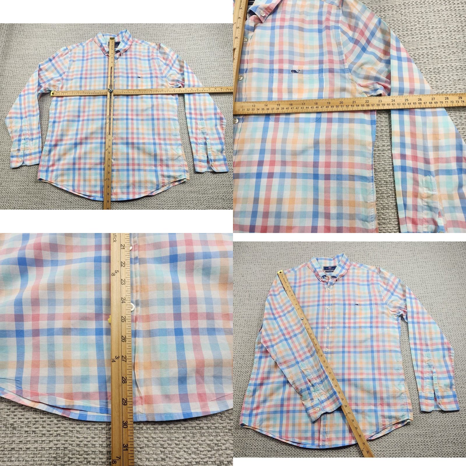 Vineyard Vines VINEYARD VINES Tucker Shirt Mens Large Multicolor Plaid Slim Fit 100% Cotton Button-Up Shirt Size US L / EU 52-54 / 3 - 8 Thumbnail