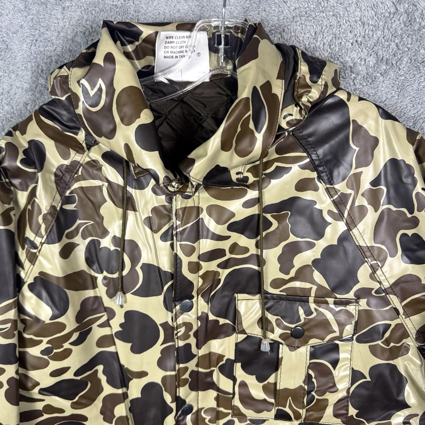 AMO VINTAGE Duck Bay Jacket Mens M Frog Camo Field Hunting Quilted Hood Cargo Chore Jacket Size US M / EU 48-50 / 2 - 4 Thumbnail