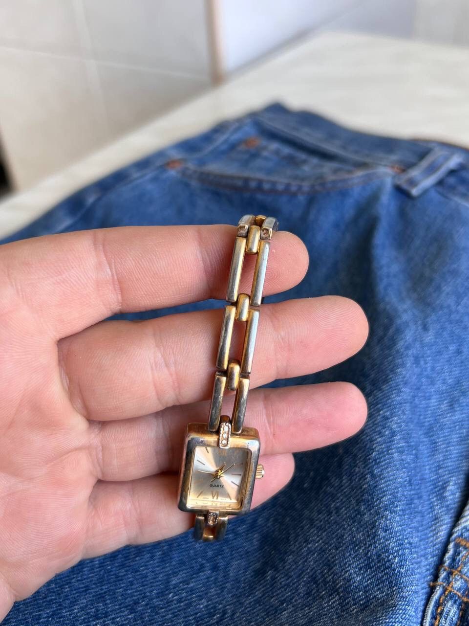Japanese Brand × Vintage Vintage chain link beautiful watch 00s Japanese bracelet Size ONE SIZE - 3 Thumbnail