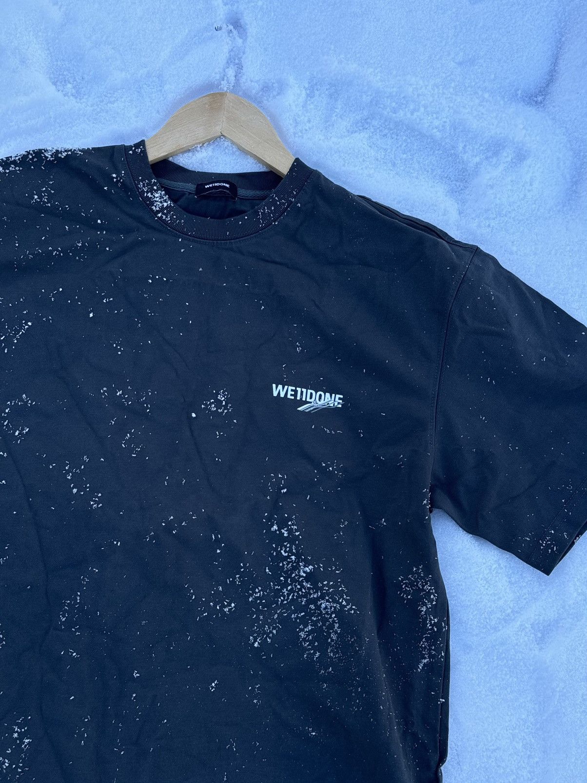 Japanese Brand × WE11DONE We11DONE big logo dark gray t-shirt tee Size US S / EU 44-46 / 1 - 5 Thumbnail