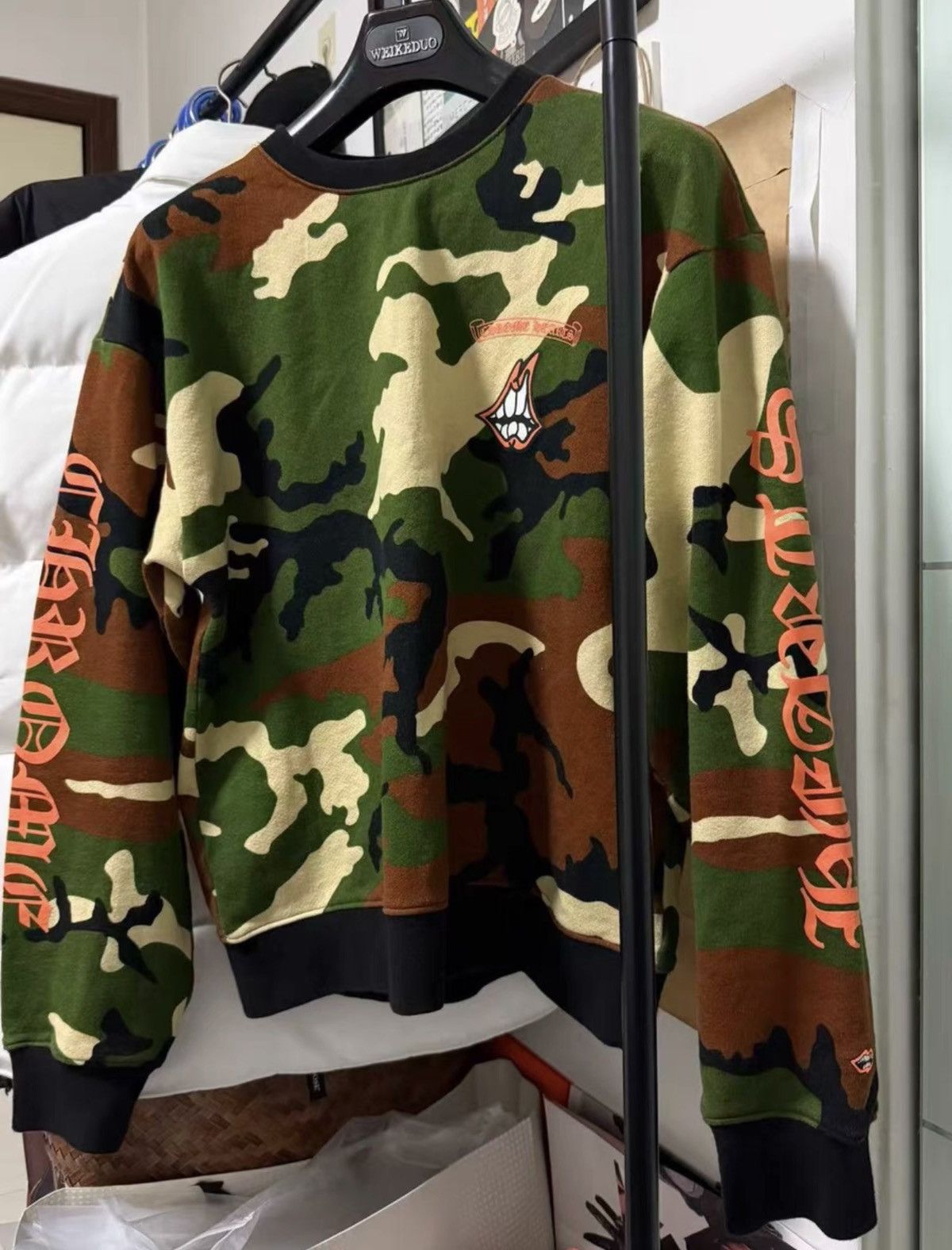 Chrome Hearts Matty Boy Camo Fleece Hooded Sweatshirt - Size L Size US L / EU 52-54 / 3 - 9 Thumbnail