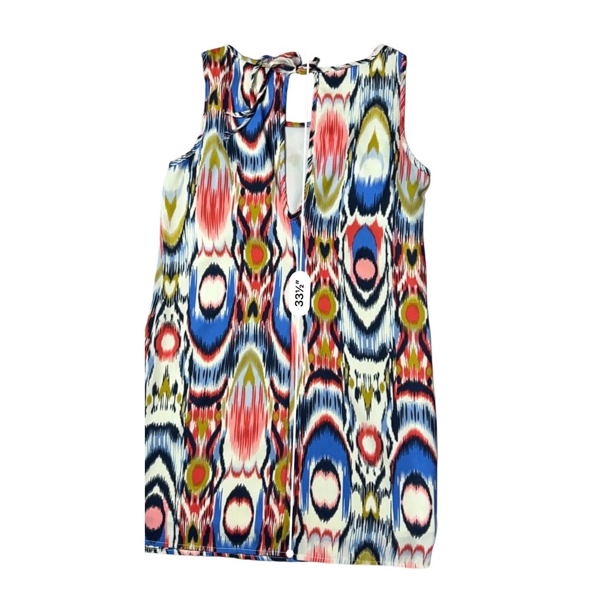 Other Peach Love Cream Ikat Colorful Sleeveless Shift Dress MEDIUM Size M / US 6-8 / IT 42-44 - 8 Thumbnail