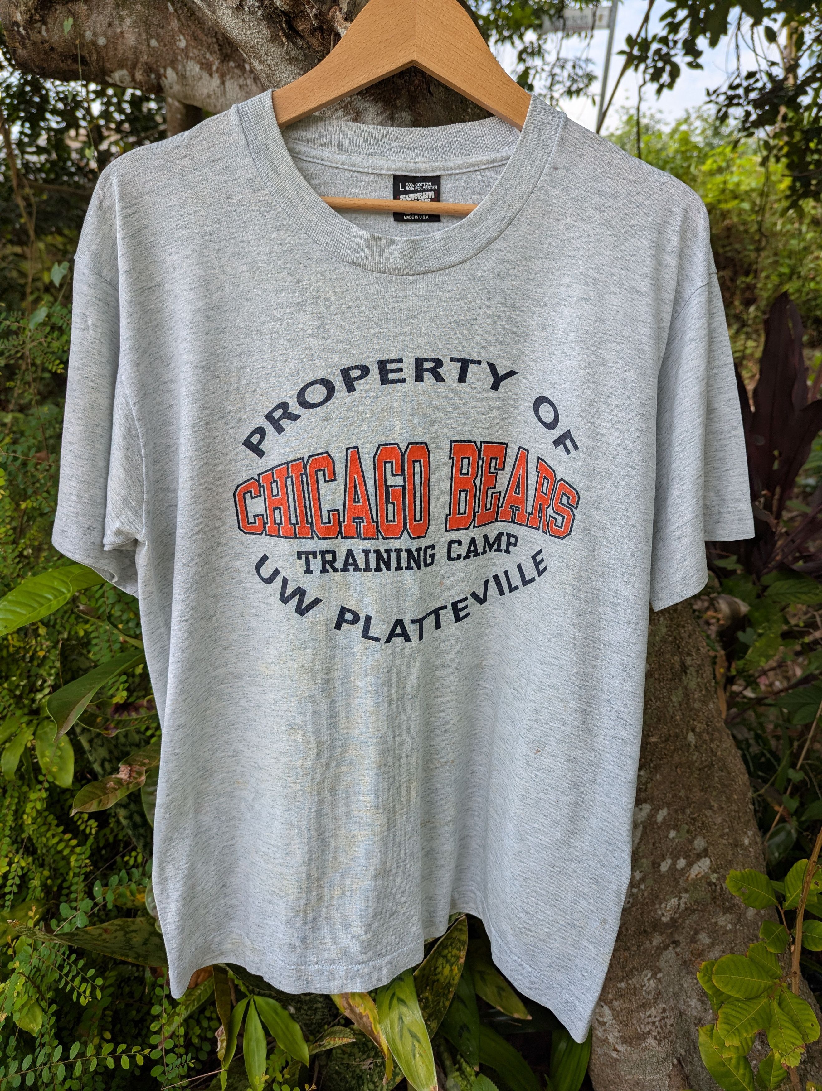 Vintage Vintage 90s Screen Stars Best Chicago Bears Tshirt Size US L / EU 52-54 / 3 - 1 Thumbnail