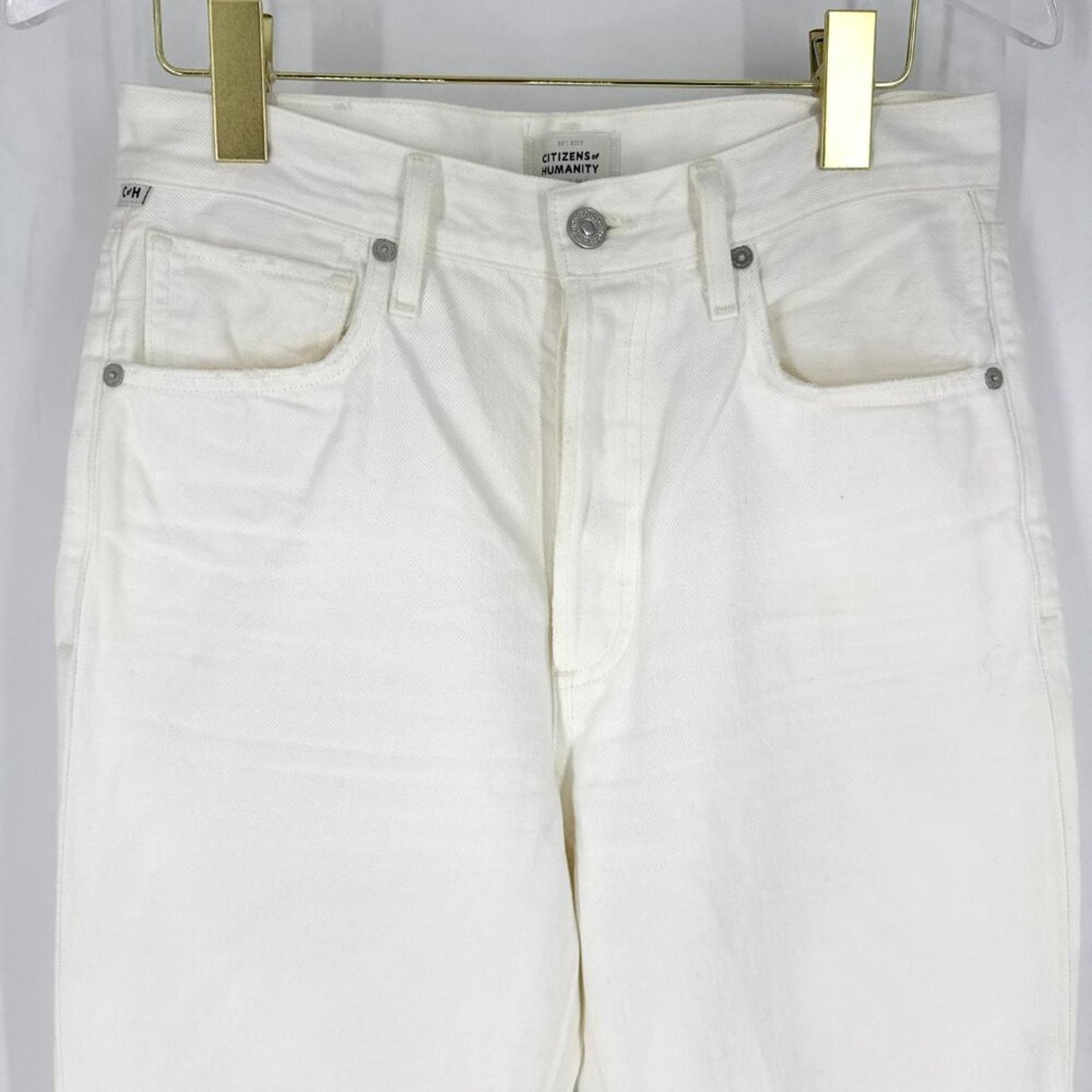 Citizens Of Humanity CItizens of Humanity Charlotte Straight Leg Jeans Cream 26 Size 26" / US 2 / IT 38 - 2 Thumbnail