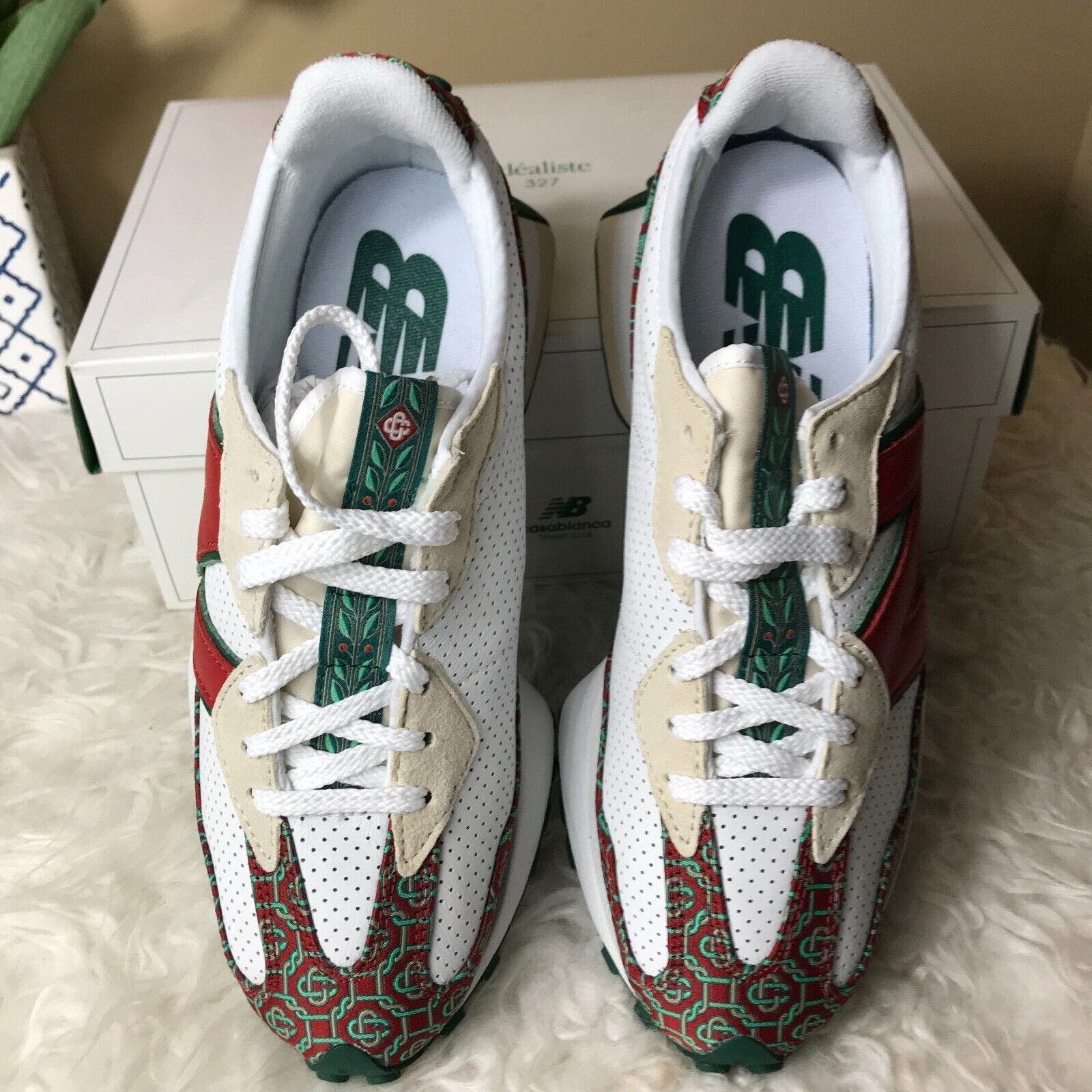 New Balance Casablanca 327 Red Monogram Men Sneaker MS327CAA