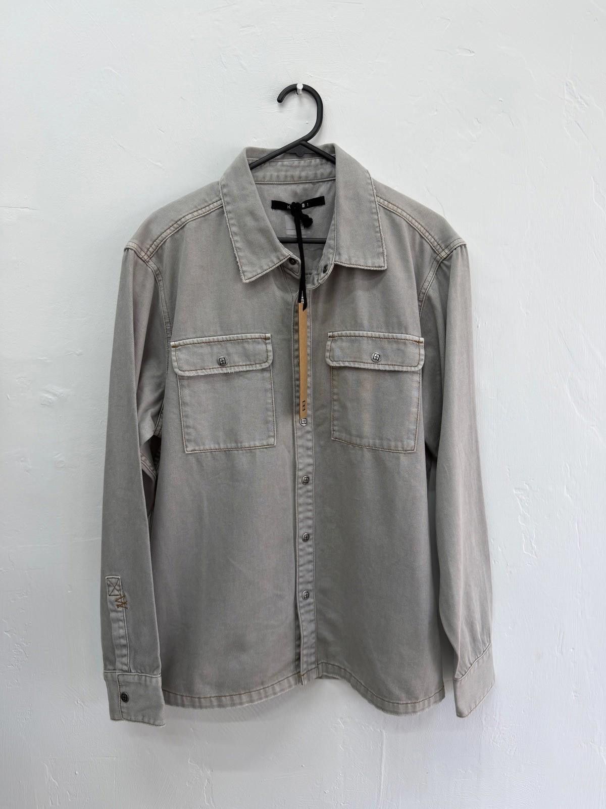 new Ksubi mens denim scorpio shirt top medium m grey gray