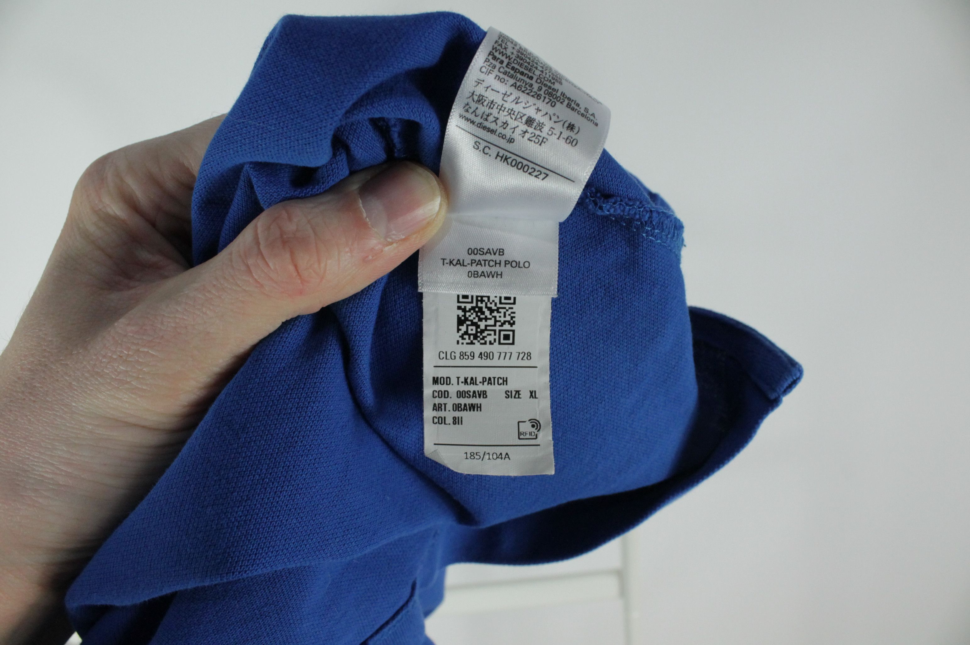 Diesel Diesel T-Kal-Patch Slim FIt Blue Polo Shirt Size US L / EU 52-54 / 3 - 7 Thumbnail