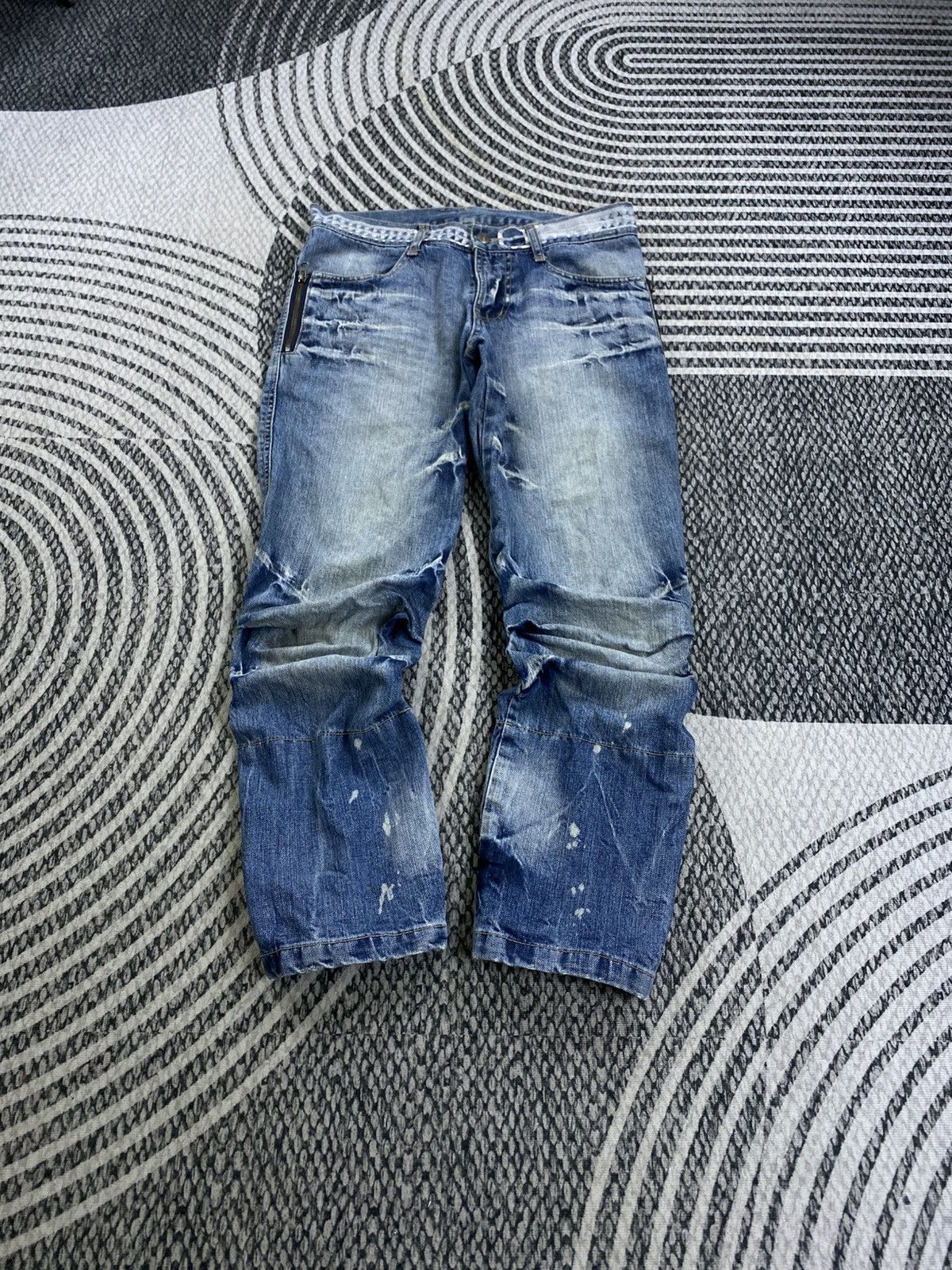 Vintage PPFM Curve Distressed Denim Pants