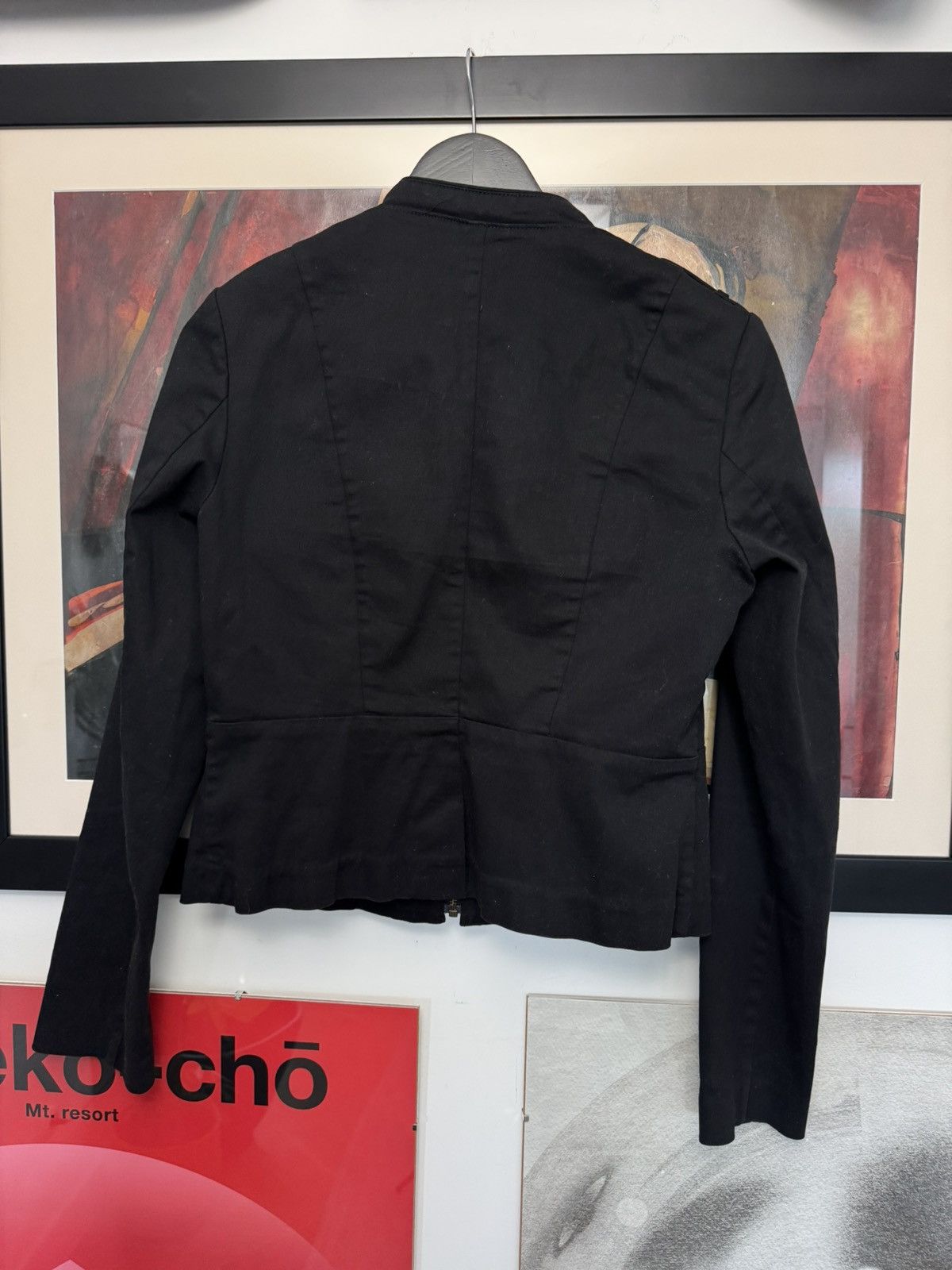 H&M Napoleon Military Style Jacket Black Buttons Zip Womens Hype Size M / US 6-8 / IT 42-44 - 3 Thumbnail