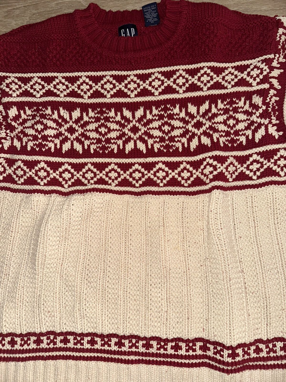 Gap × Vintage Vintage Gap Red Cotton Knit Sweater Size US M / EU 48-50 / 2 - 3 Thumbnail