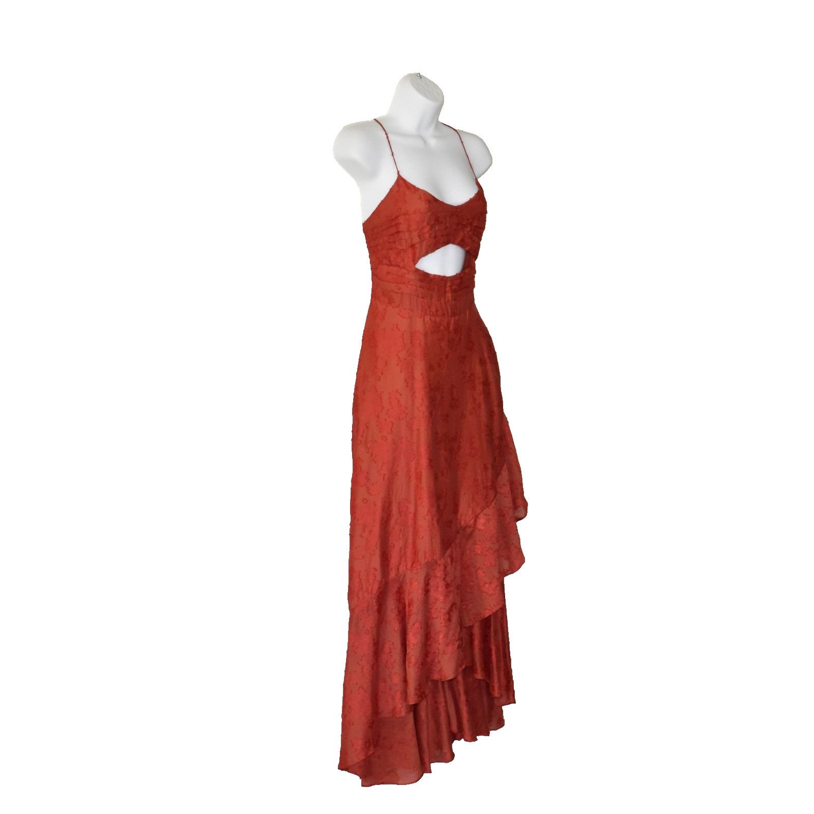 Free People NWT FREE PEOPLE Buona Sera Fiesta Red Maxi Dress Size 6 $300 Size M / US 6-8 / IT 42-44 - 2 Thumbnail