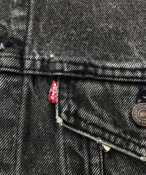 Levi's Vintage 90s Levi's Faded Black Studded Trucker Jacket Size US XL / EU 56 / 4 - 7 Thumbnail