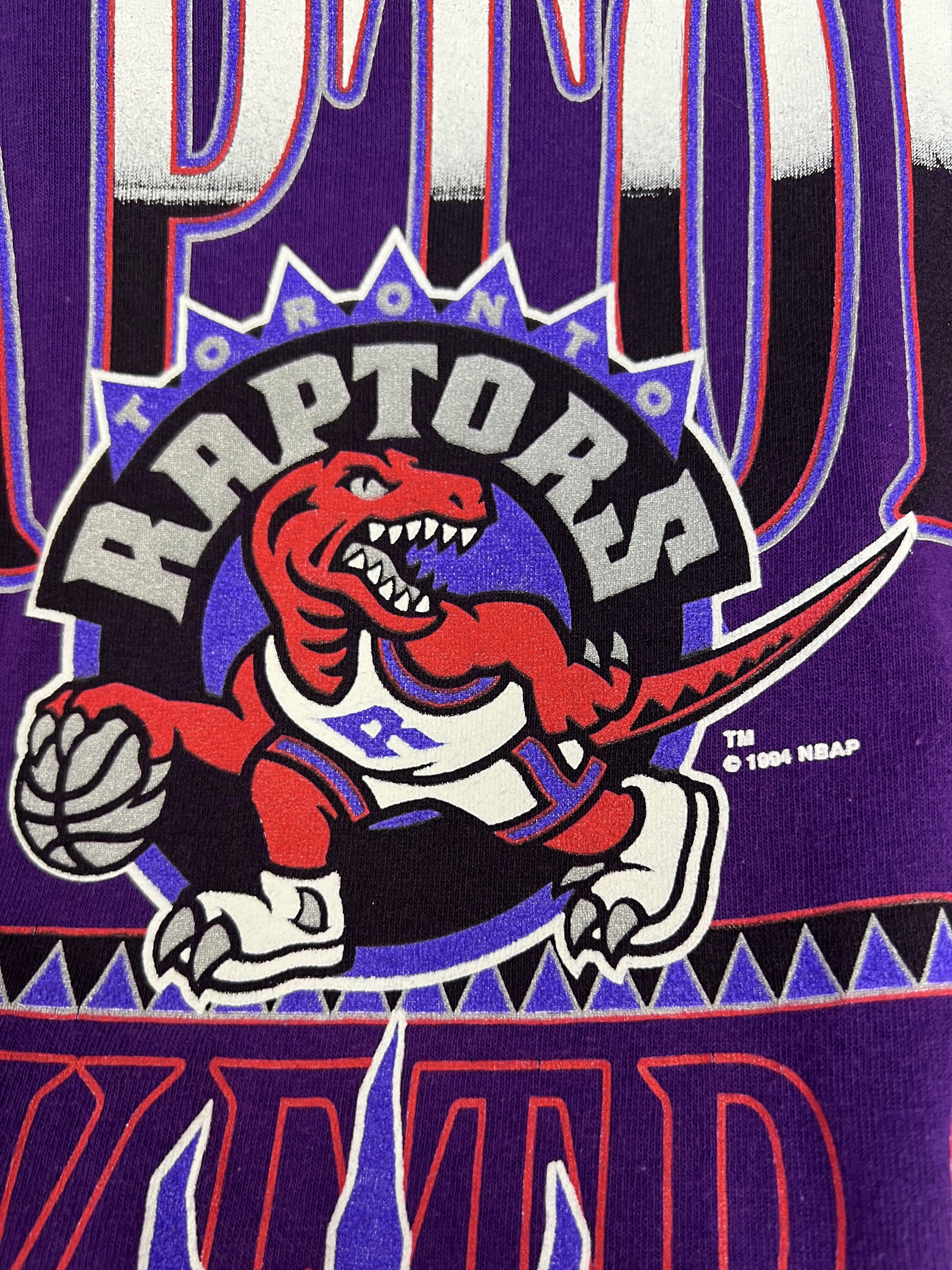 Vintage Vintage 90's Toronto Raptors NBA Over Print Shirt Rare Size US M / EU 48-50 / 2 - 7 Thumbnail