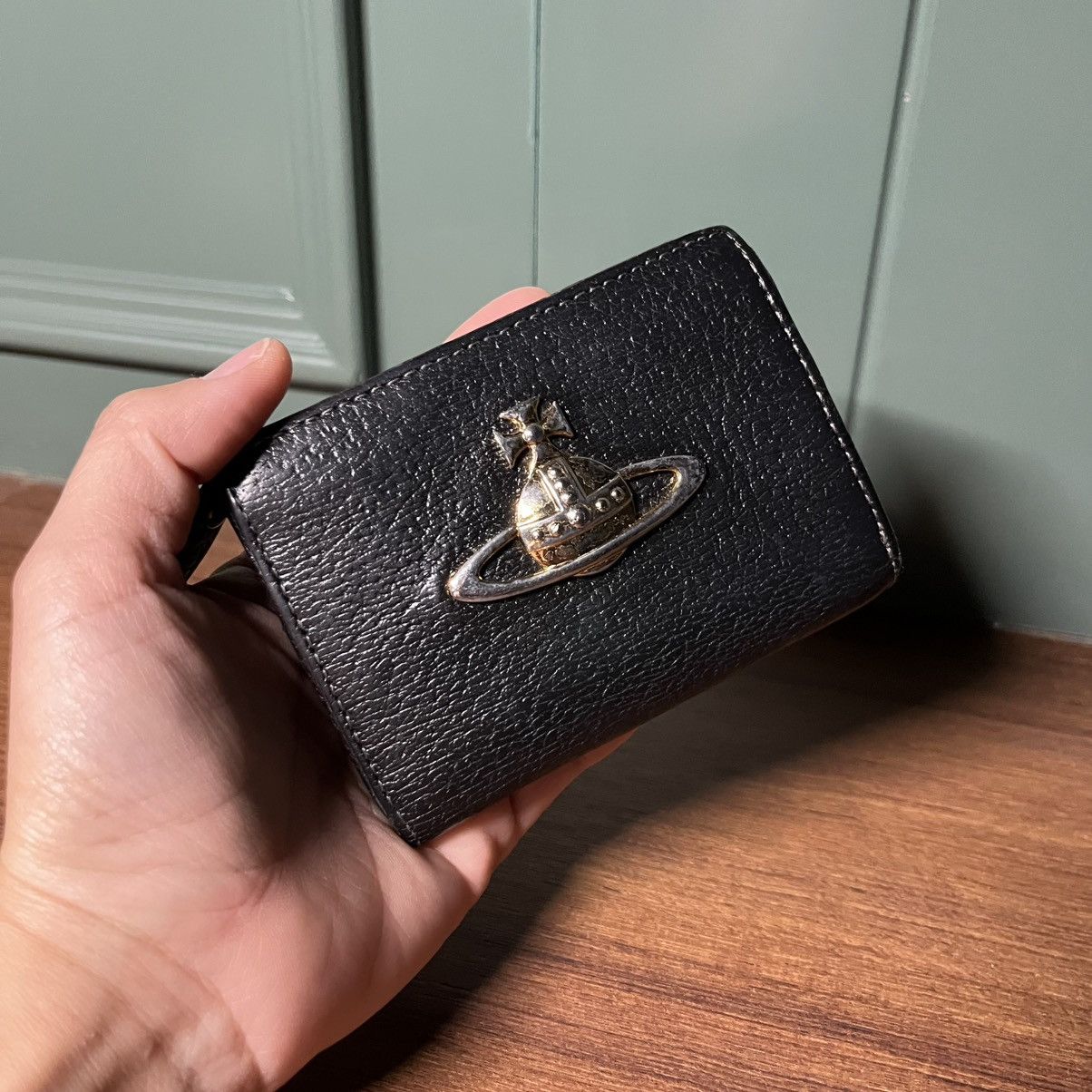 Vivienne Westwood VIVIENNE WESTWOOD Orb Logo Coin Case Black Leather Size ONE SIZE - 3 Thumbnail