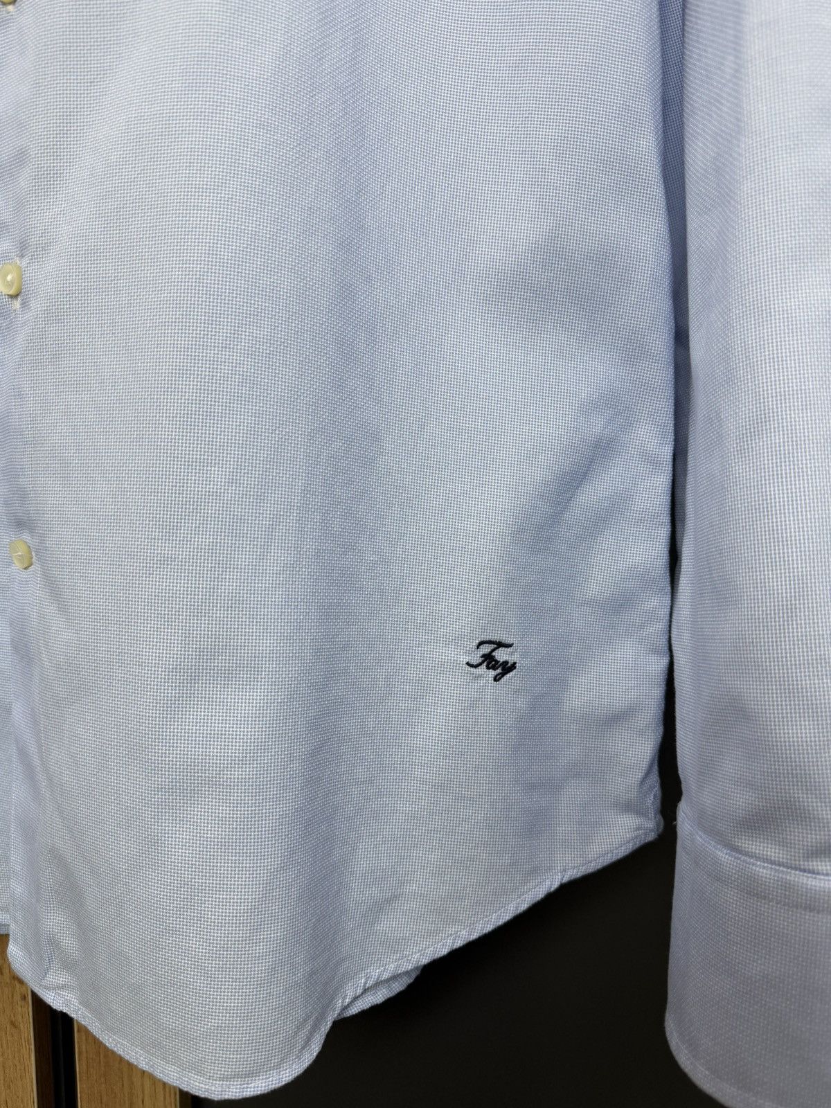 Fay Fay Light Blue Shirt 100% Cotton Size 41/16 Size US L / EU 52-54 / 3 - 4 Thumbnail