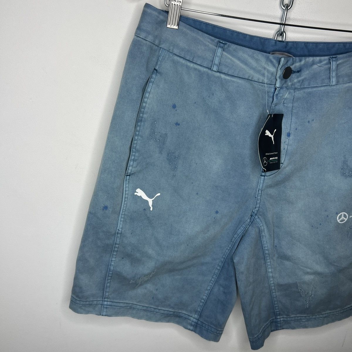 Mercedes-Benz × Puma × Vintage Puma x Mercedes AMG Petronas Formula 1 Racing Shorts Blue Size US 32 / EU 48 - 3 Thumbnail