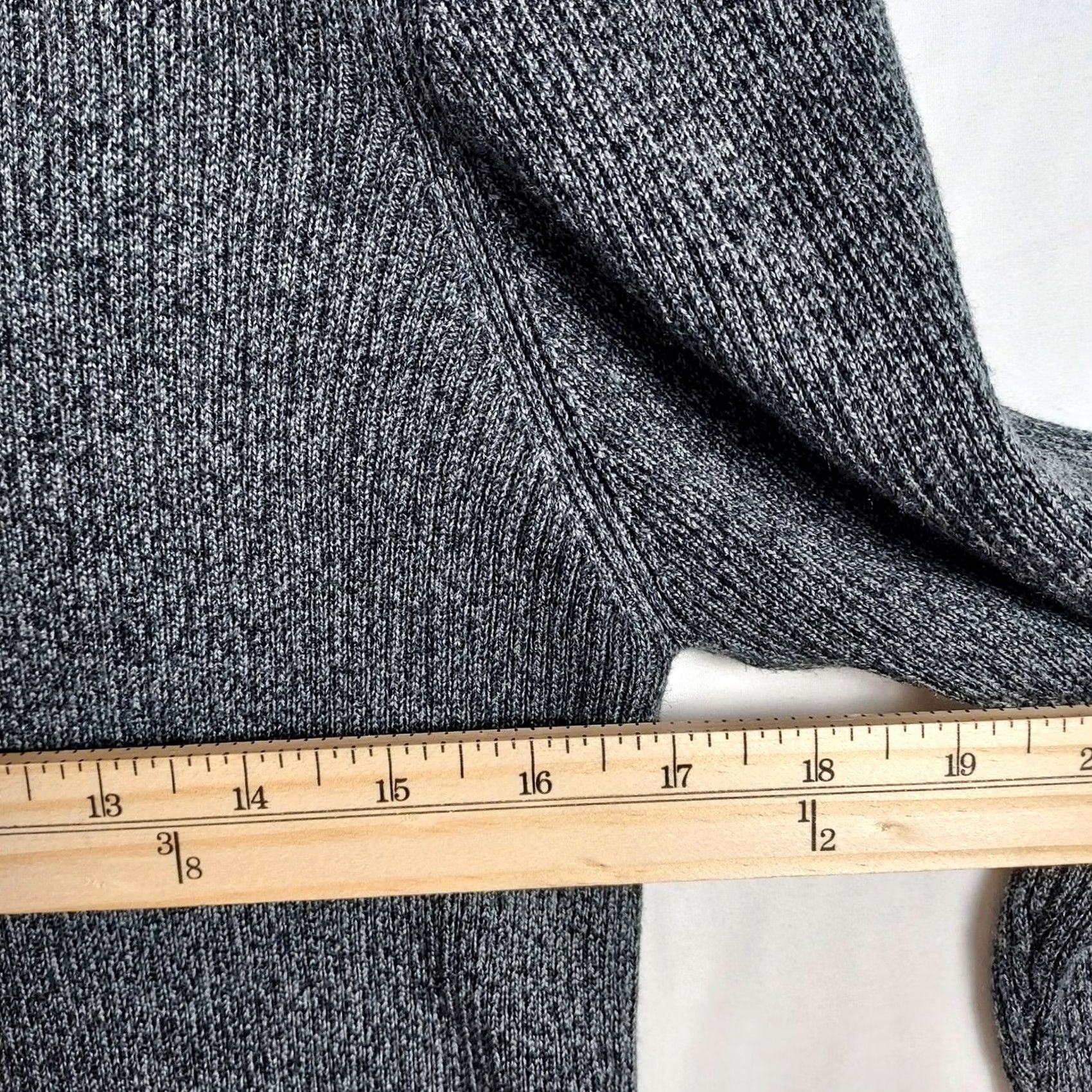 Perry Ellis Perry Ellis Womens Gray Ribbed Mock Neck Sweater Knit Lightweight Pullover Medium M Size M / US 6-8 / IT 42-44 - 7 Thumbnail