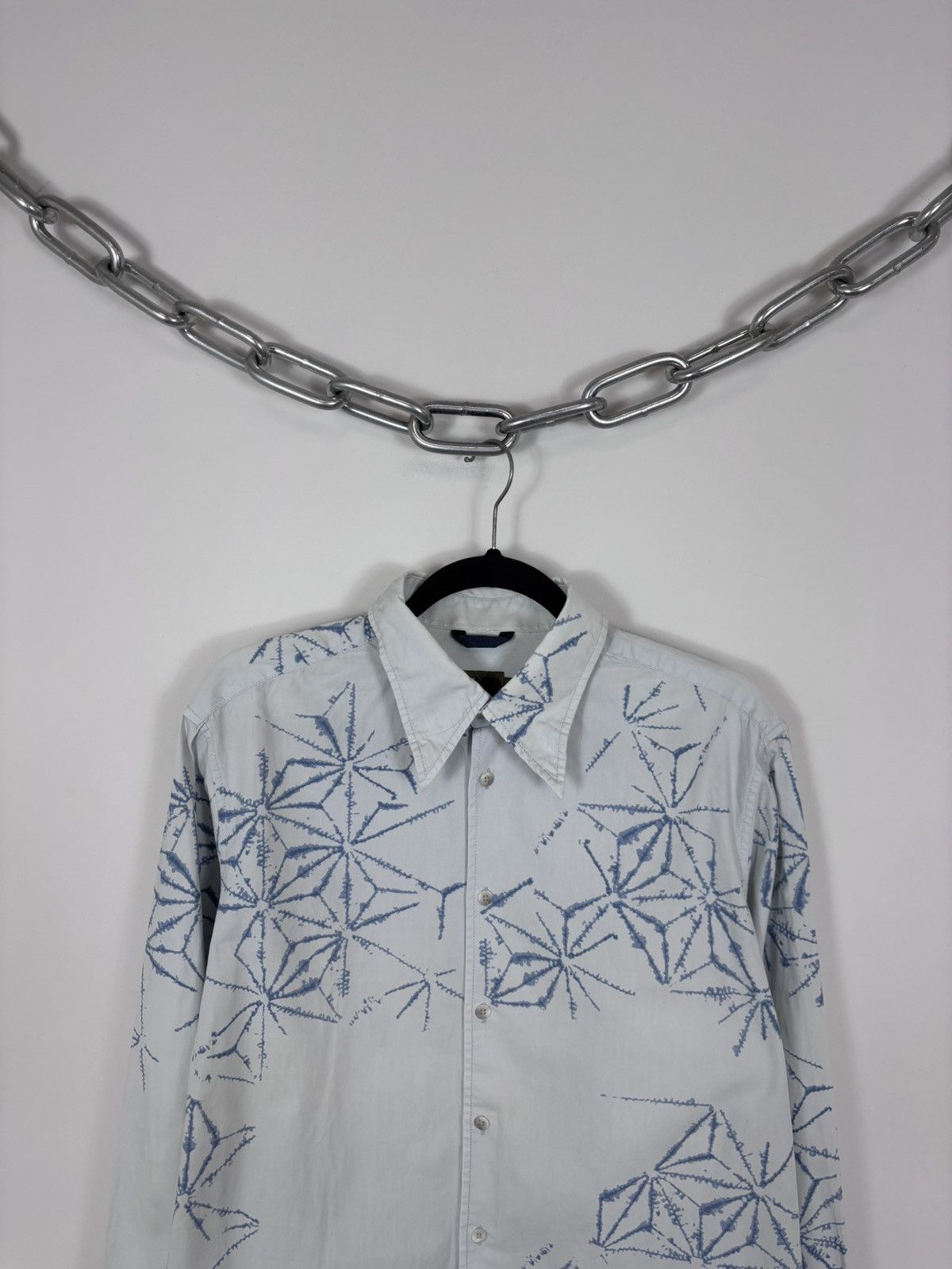 Kenzo Kenzo Homme Vintage Men’s Ice Web Print Long Sleeve Shirt Size US XL / EU 56 / 4 - 2 Thumbnail