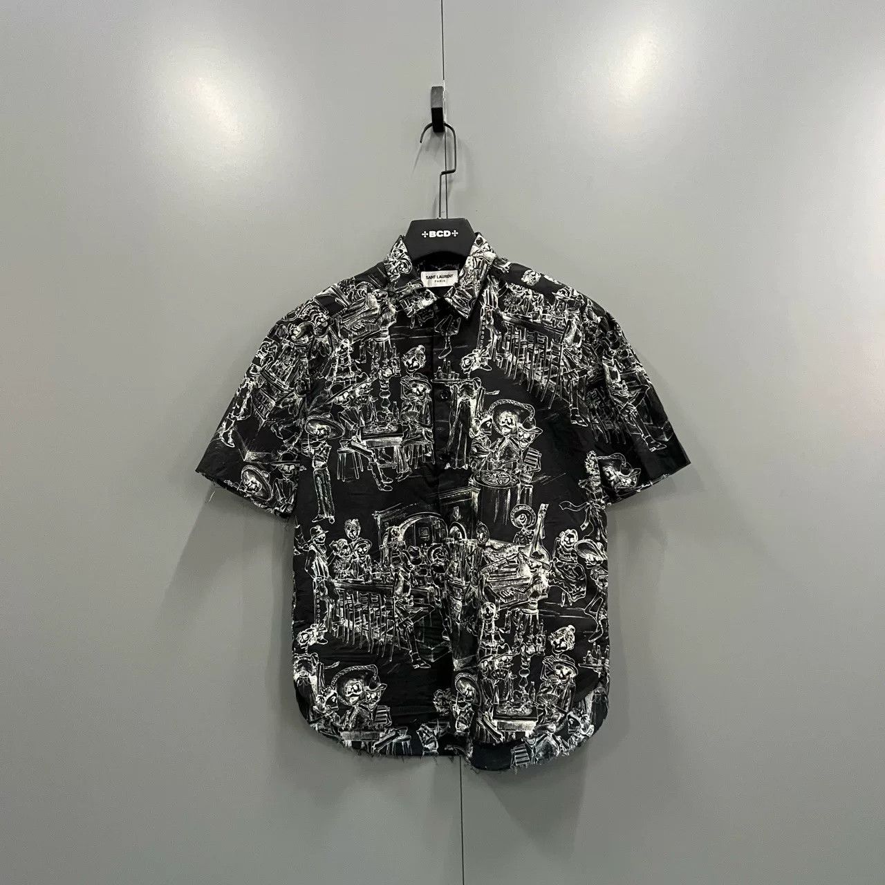 Saint Laurent Paris Saint Laurent Skull Party Print Shirt Size US M / EU 48-50 / 2 - 1 Thumbnail