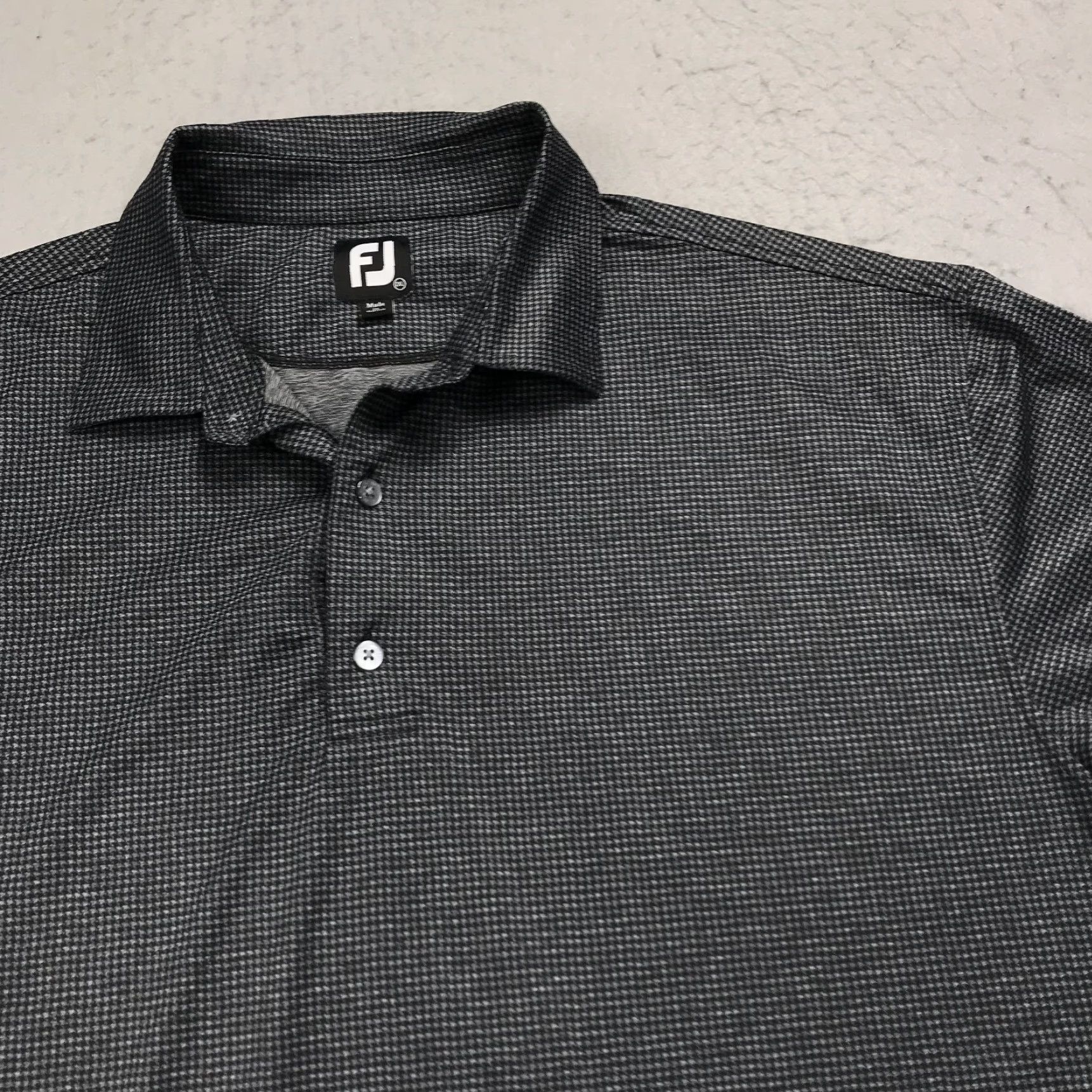 Footjoy FootJoy Polo Shirt Mens L Gray Check Houndstooth Stretch Golf No Course Logo Polo Shirt Mens L Gray Check Houndstooth Stretch Golf Logo Ladies? Size US L / EU 52-54 / 3 - 3 Thumbnail