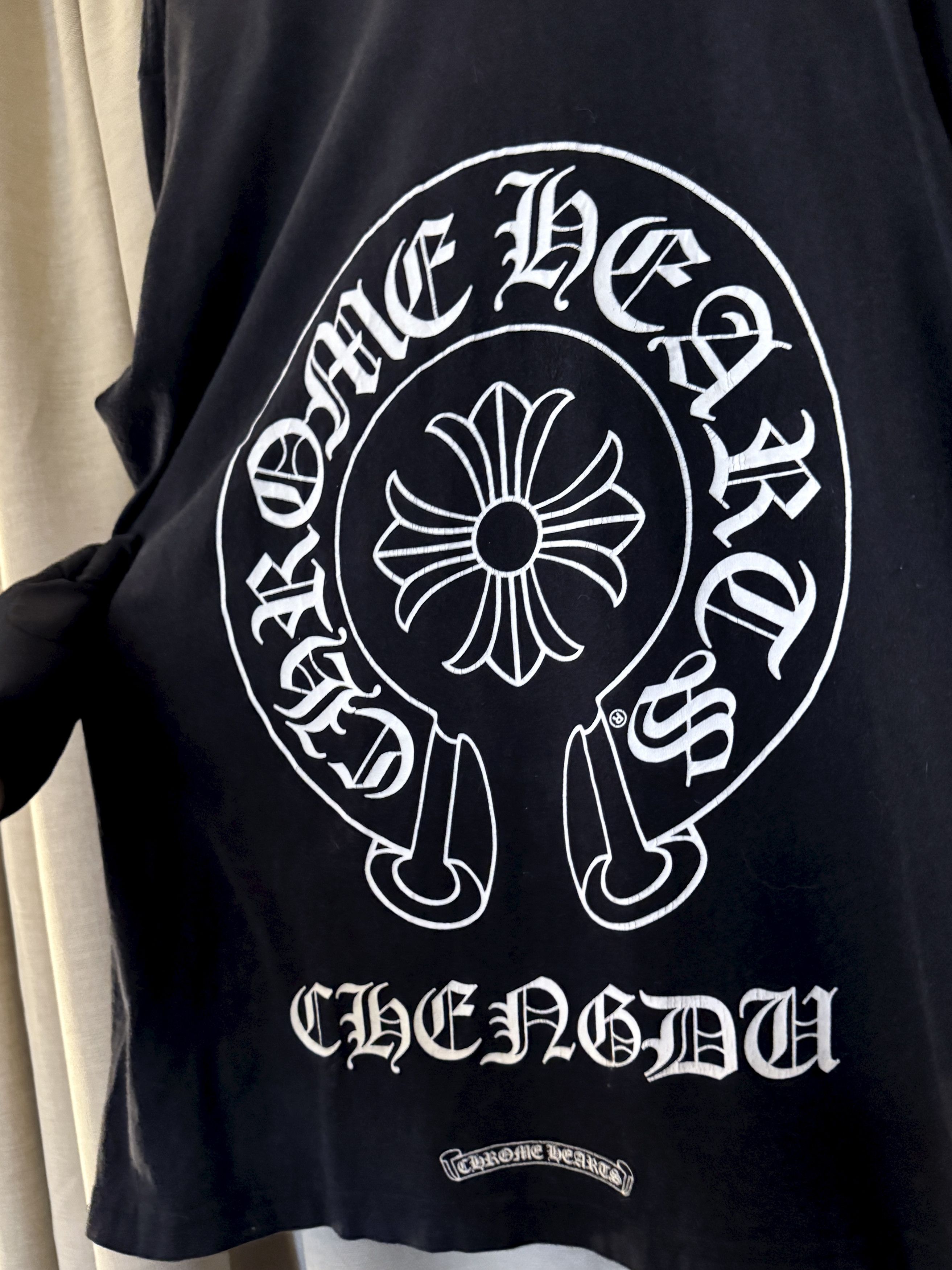 Chrome Hearts Chrome Hearts Black Short Sleeved "CHENGDU" Horseshoe Tee Size US L / EU 52-54 / 3 - 1 Thumbnail