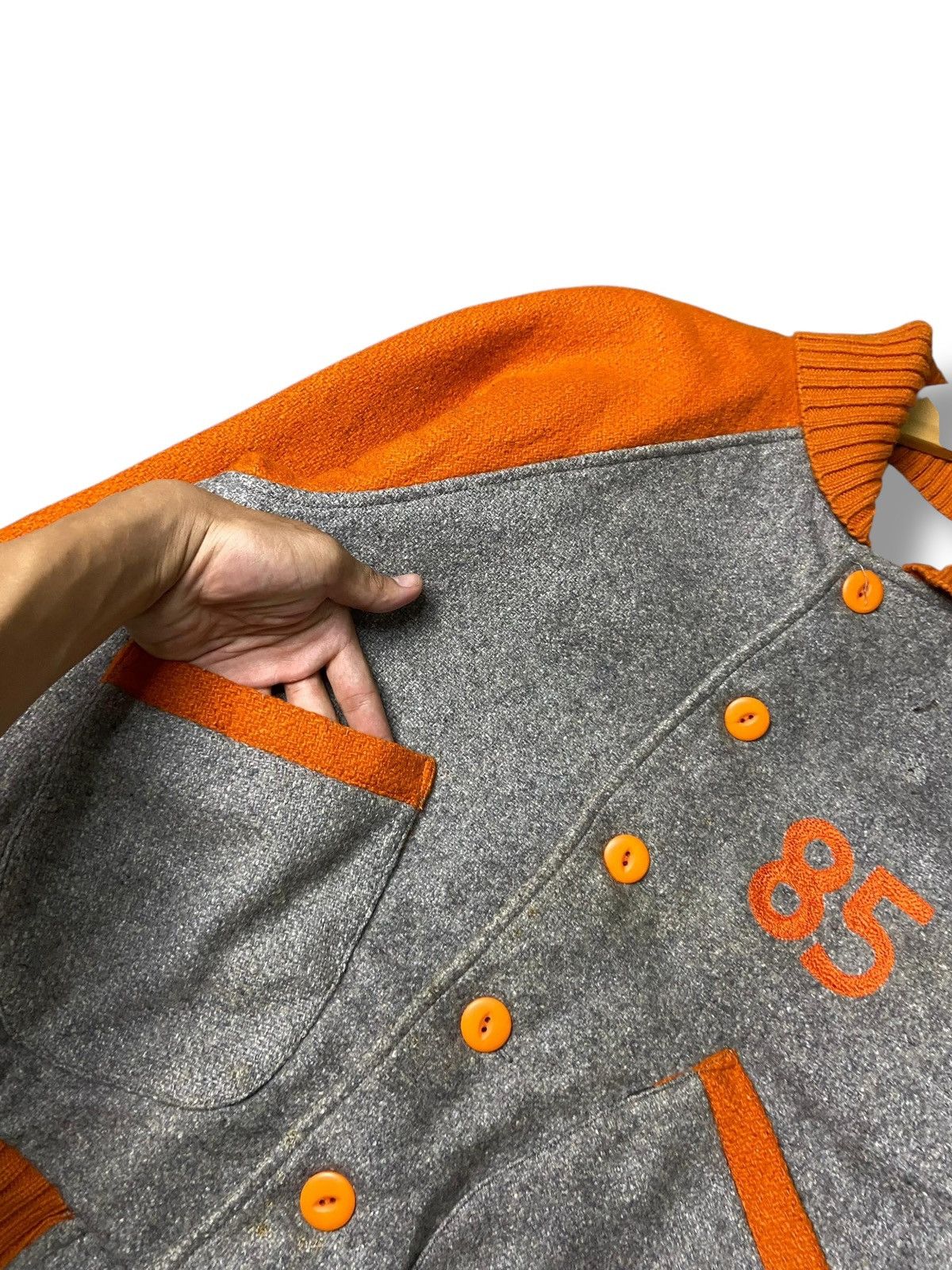 Japanese Brand Vintage Houston Sportswear Premontre Varsity Jacket (150) Size US S / EU 44-46 / 1 - 8 Thumbnail