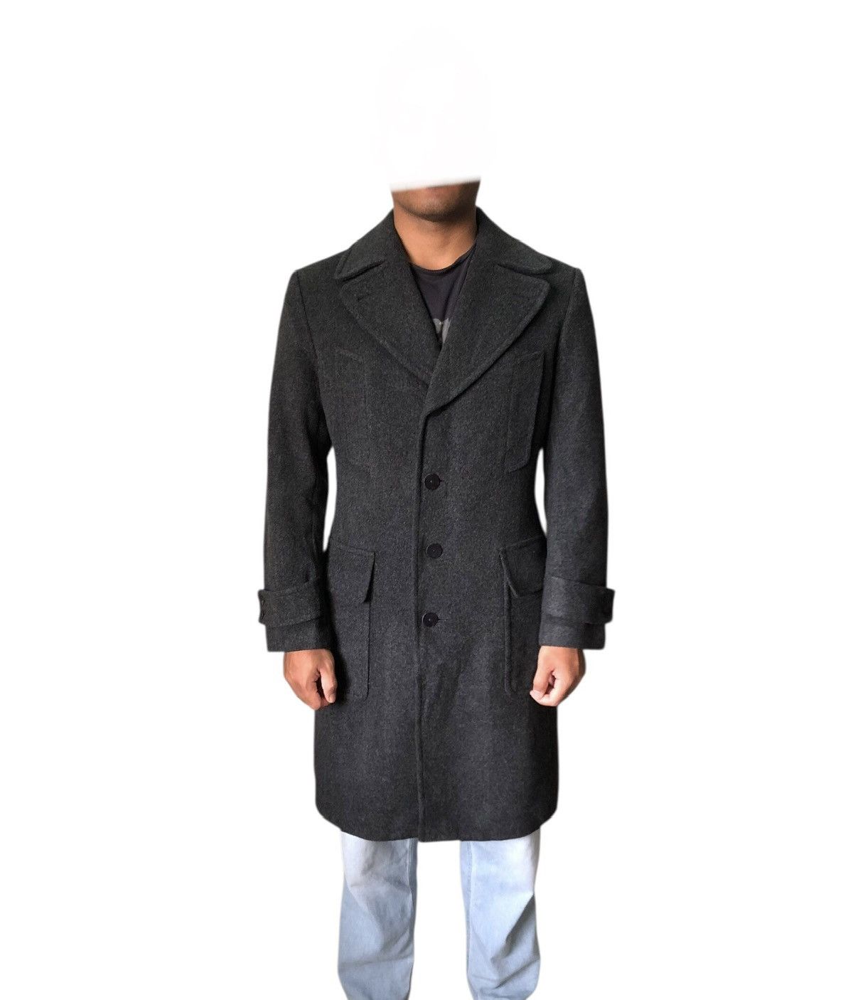 Jean Paul Gaultier Vintage Jean Gaultier Homme Single Breasted Wool Long Coat Size US M / EU 48-50 / 2 - 2 Thumbnail