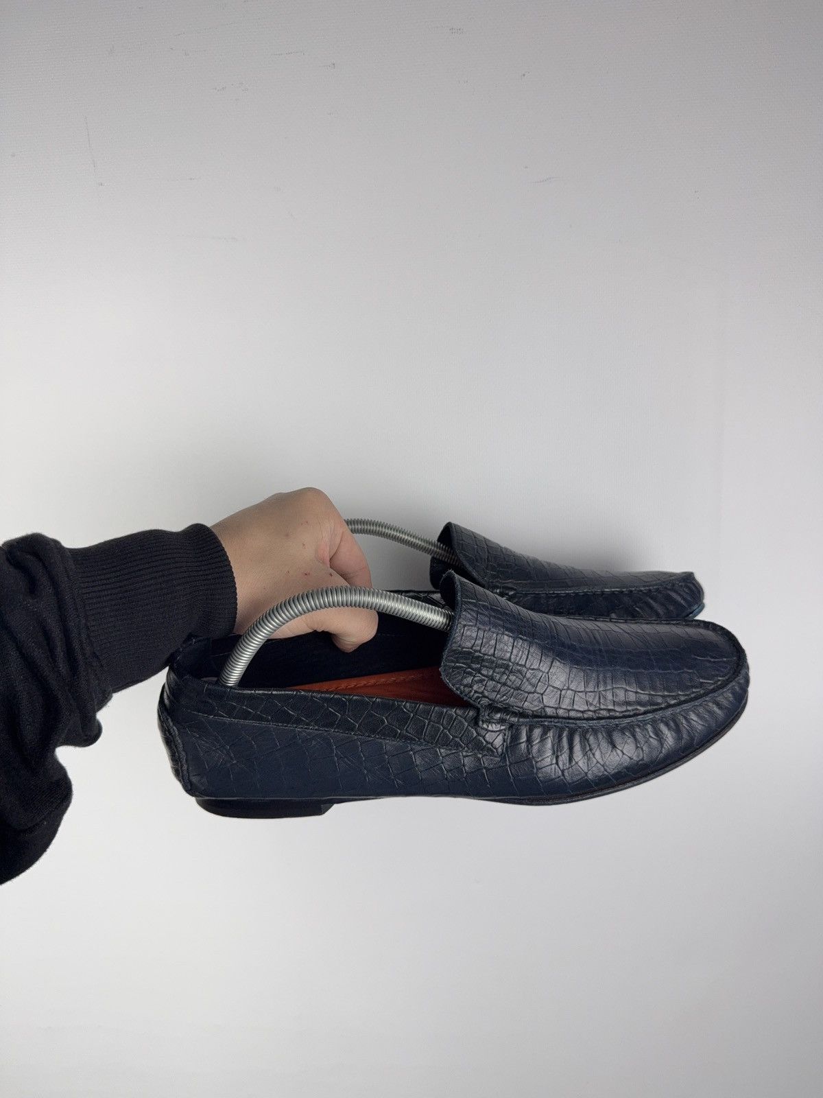 Corneliani Corneliani Crocodile Embossed Leather Loafers Made in Italy Size US 10 / EU 43 - 3 Thumbnail