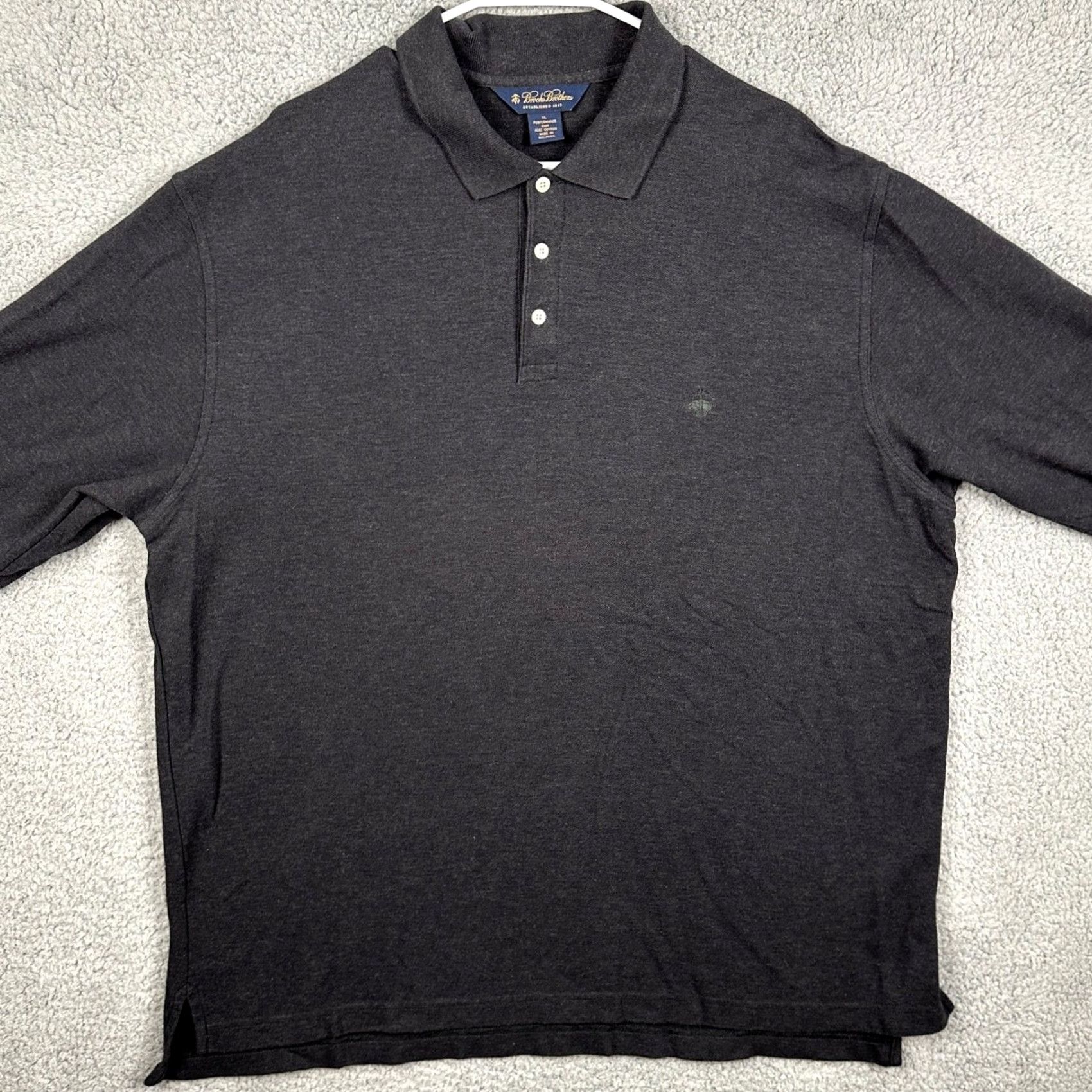Brooks Brothers Brooks Brothers Sweatshirt Polo Mens XL Pullover Knit 100% Cotton Dark Gray Logo Performance Breathable Size US XL / EU 56 / 4 - 3 Thumbnail