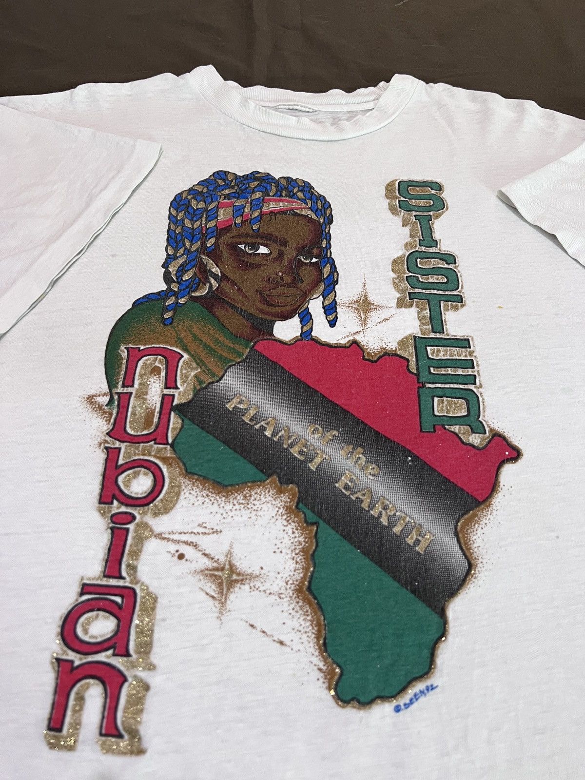 Rap Tees Vintage 90s NUBIAN SISTER Black History Tee XL Hiphop Size US XL / EU 56 / 4 - 1 Thumbnail