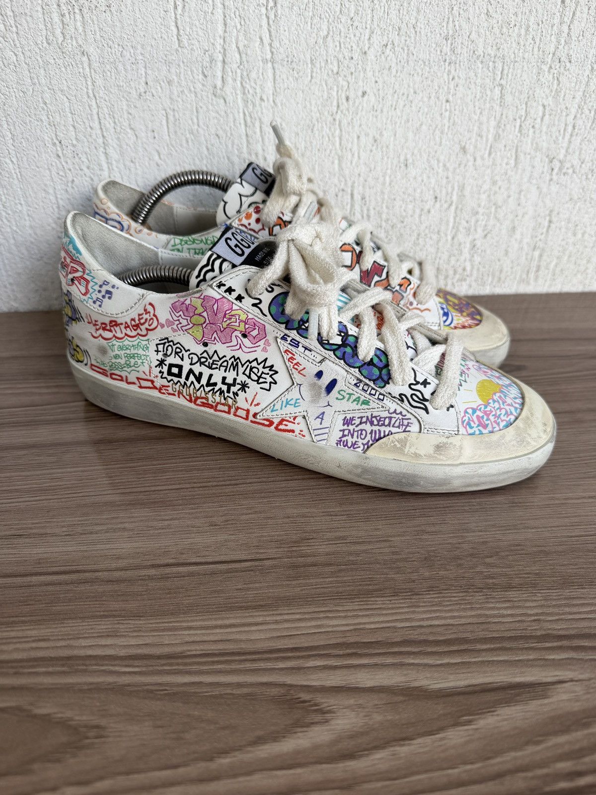 Golden Goose graffiti superstar Gats trainer Size US 8 / IT 38 - 3 Thumbnail
