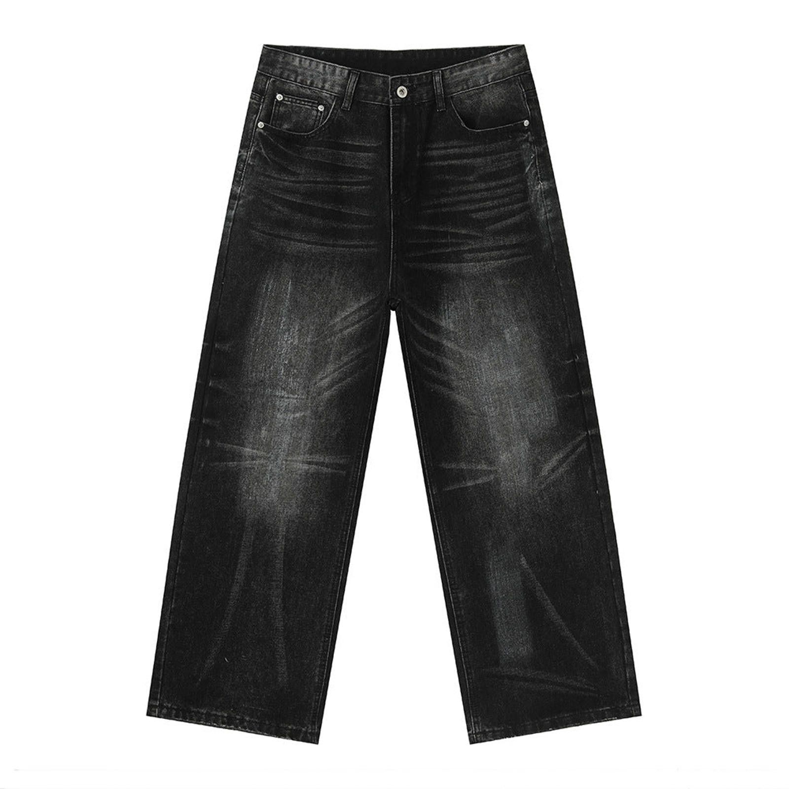 Vintage Faded Blue Relaxed Fit Denim Jeans, Straight Leg Jeans Size US 30 / EU 46 - 6 Thumbnail