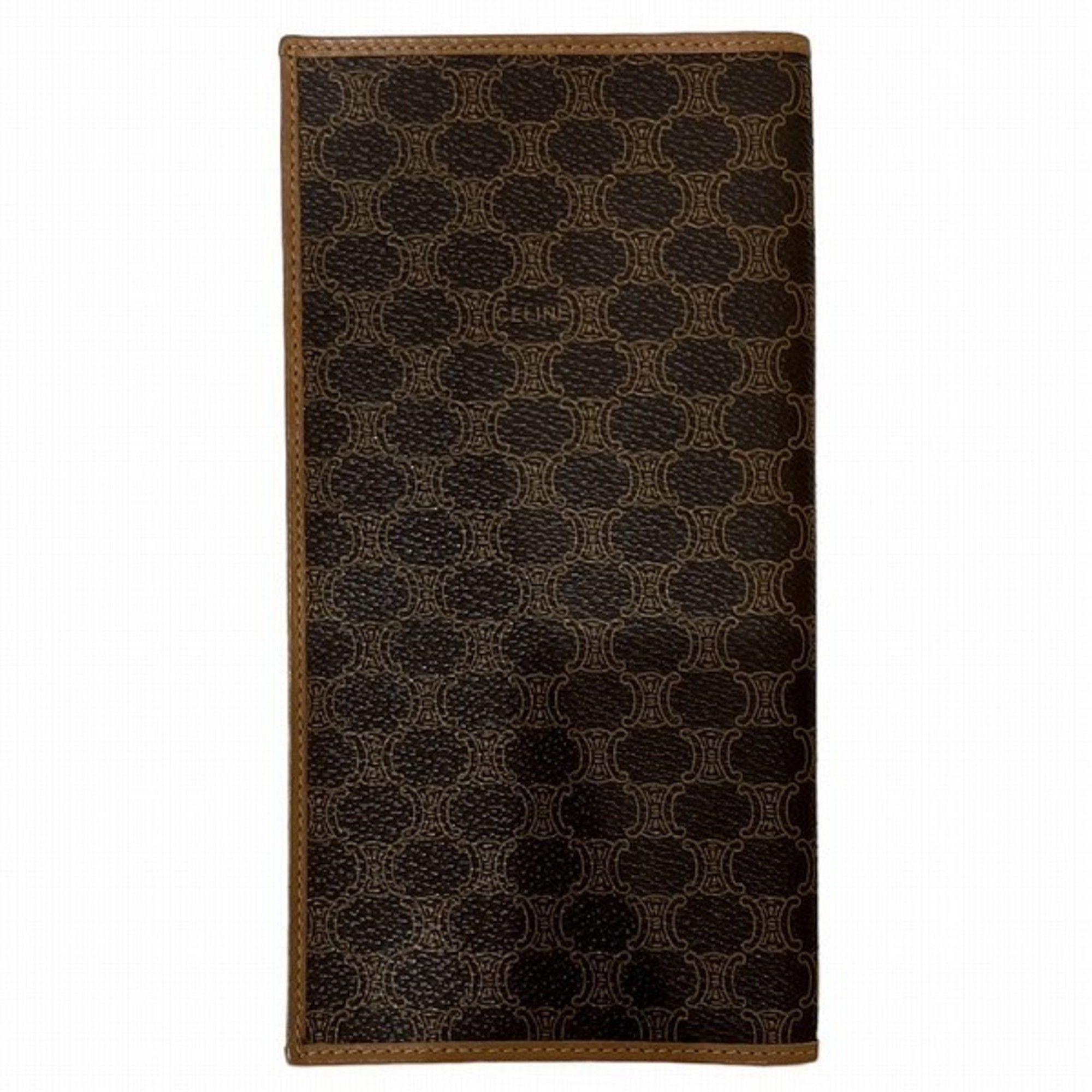 image of Celine Céline Macadam Wallet in Brown, Women's