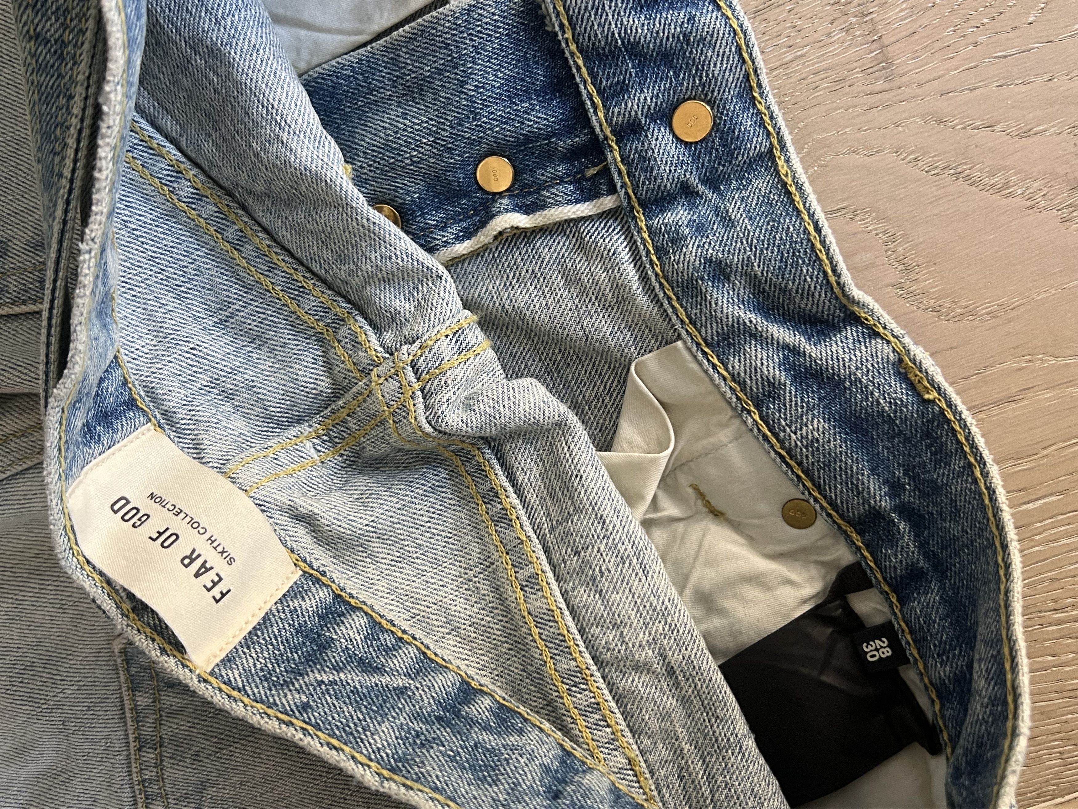 Fear of God $895+ FEAR OF GOD Belted Denim straight Jeans Sixth NEW Size US 28 / EU 44 - 9 Thumbnail
