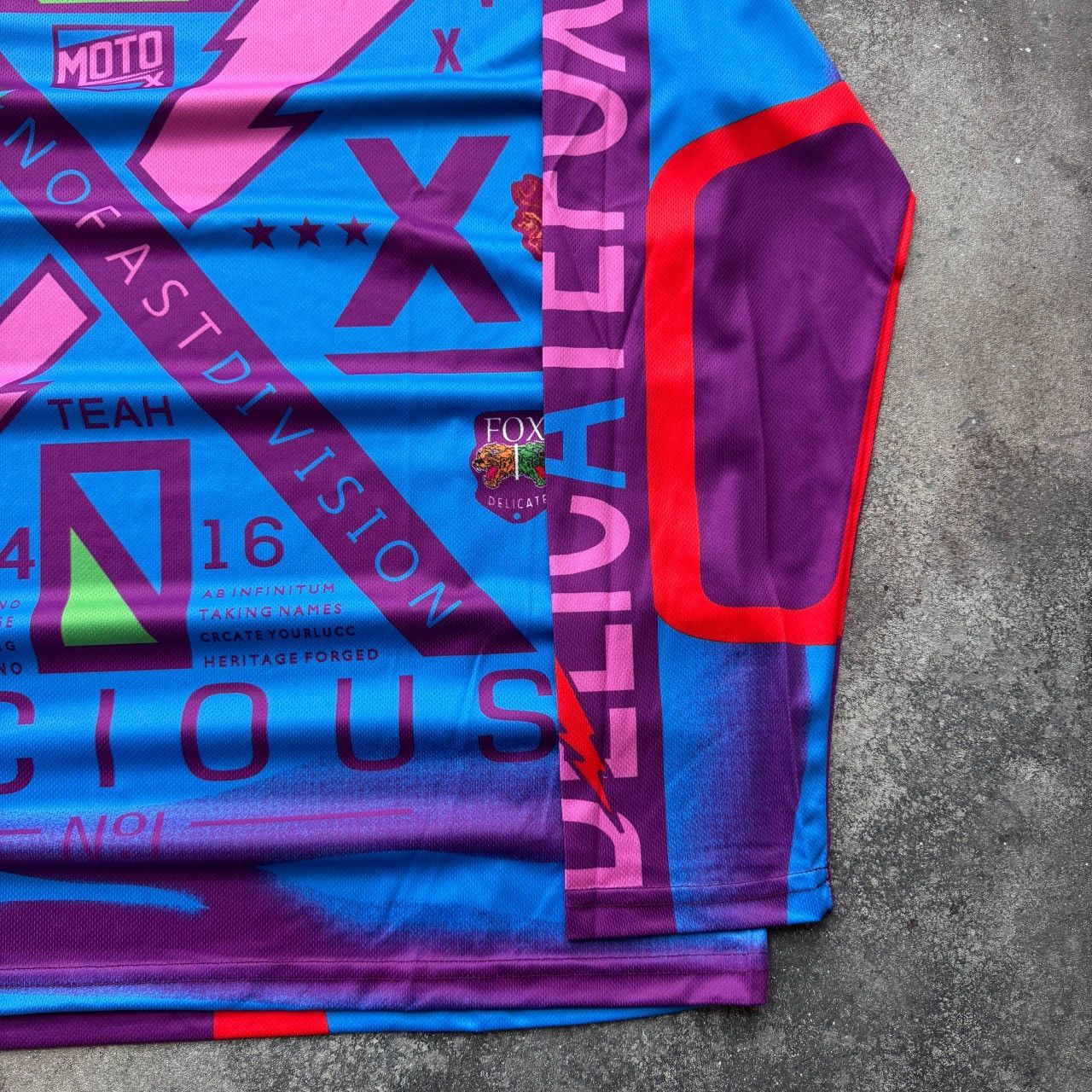 20471120 Y2K Fox Moto Biker Racing Jersey Size US XL / EU 56 / 4 - 6 Thumbnail
