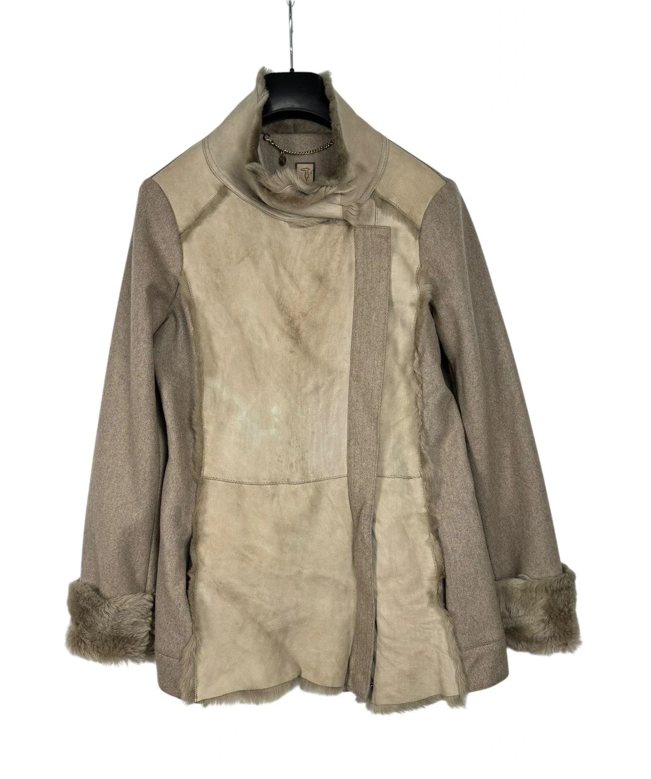 Trussardi Trussardi Genuine Leather Wool Jacket Shearling size 46 Size L / US 10 / IT 46 - 12 Thumbnail