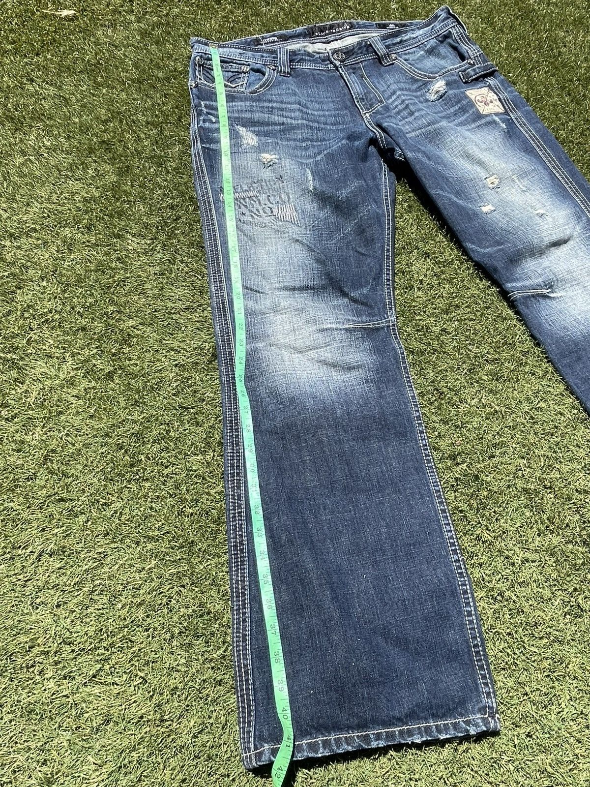 Affliction Vintage Affliction Copper Boot Cut Washed Blue Jeans Size 36 Size US 36 / EU 52 - 9 Thumbnail