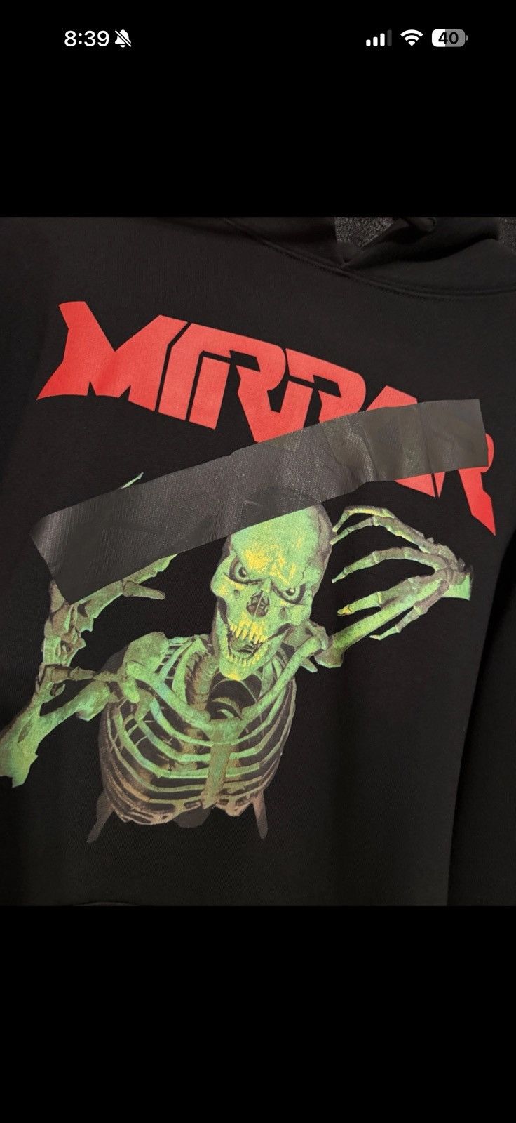 Off-White Mirror Skeleton Hoodie Black Size US M / EU 48-50 / 2 - 3 Thumbnail