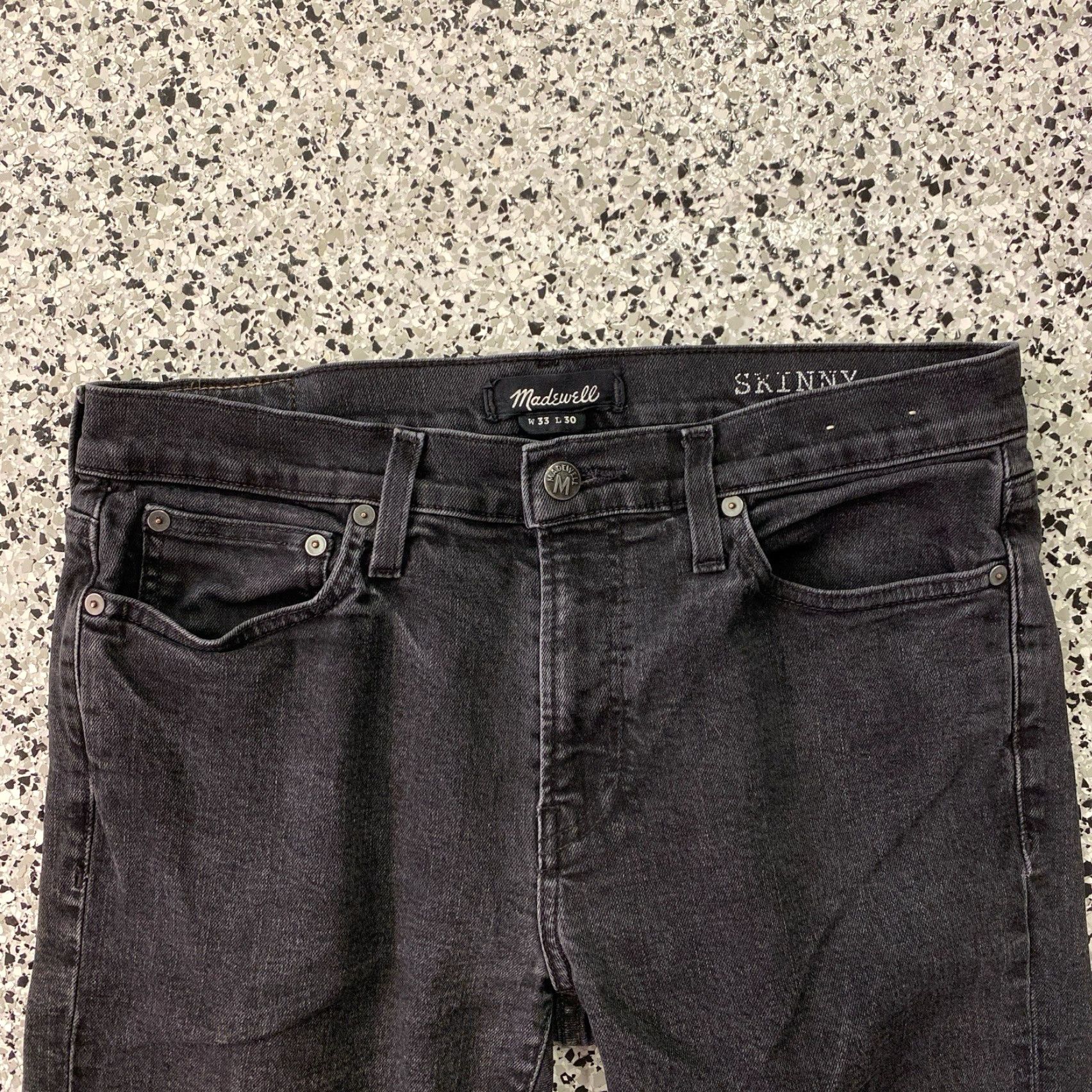 Madewell Madewell Men’s Black Skinny Jeans Jeans City Logo 31x28 33x30 Dark Wash Denim Men Size US 31 - 2 Thumbnail