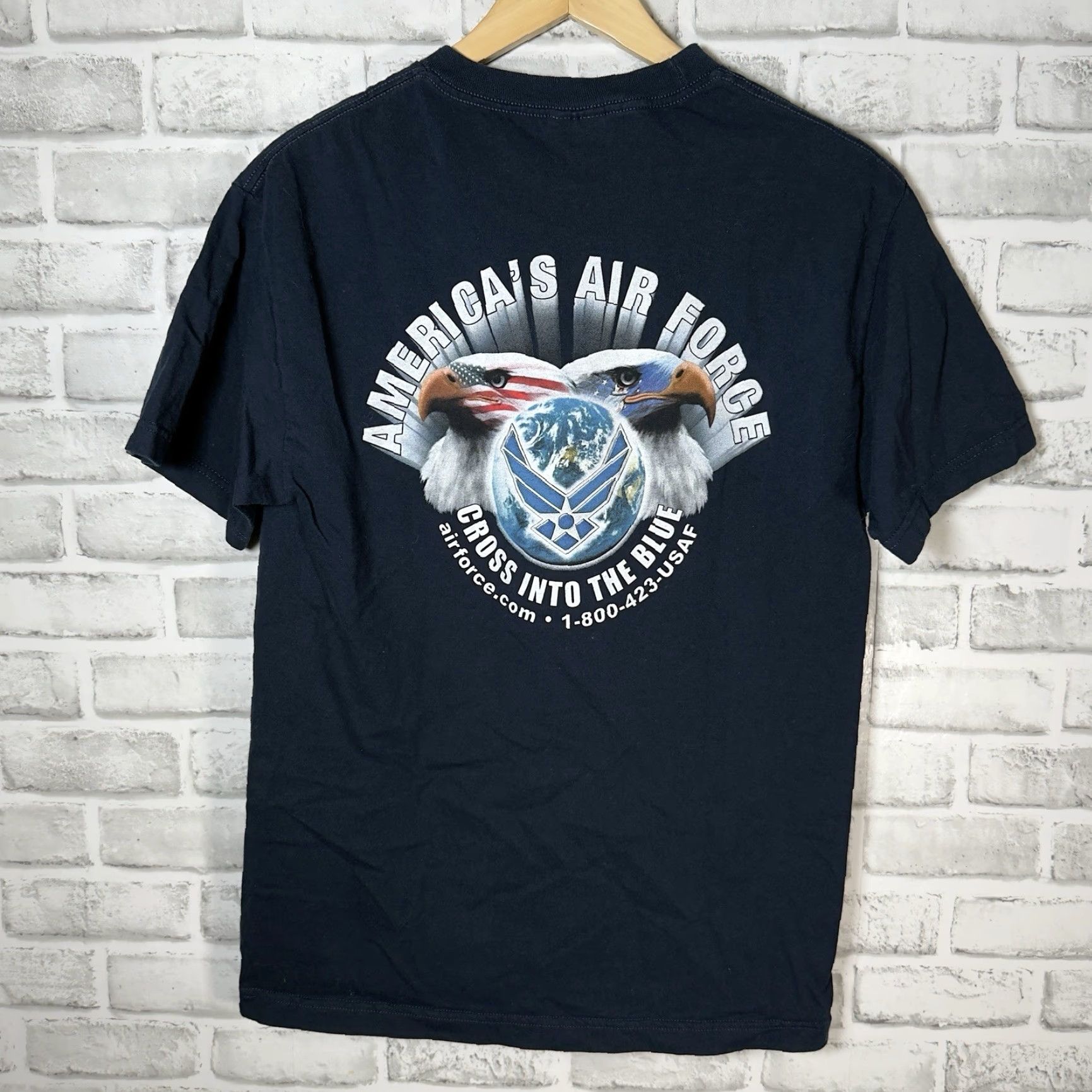 Vintage VINTAGE Murina U.S. Air Force Graphic Tee Shirt Mens Size M Blue Cotton USA Size US M / EU 48-50 / 2 - 5 Thumbnail