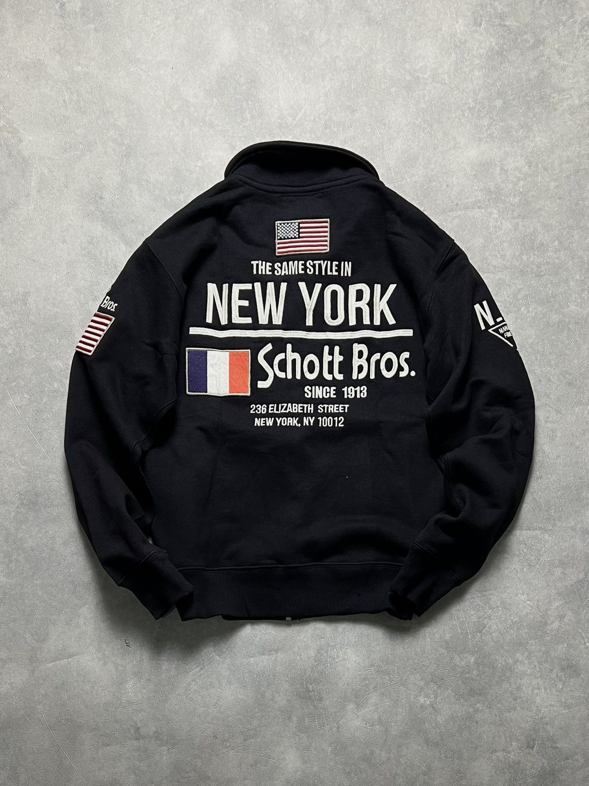 Schott Vintage Schott Bros. NYC Zip-up Sweatshirt Jacket Size US XXS / EU 40 - 1 Thumbnail
