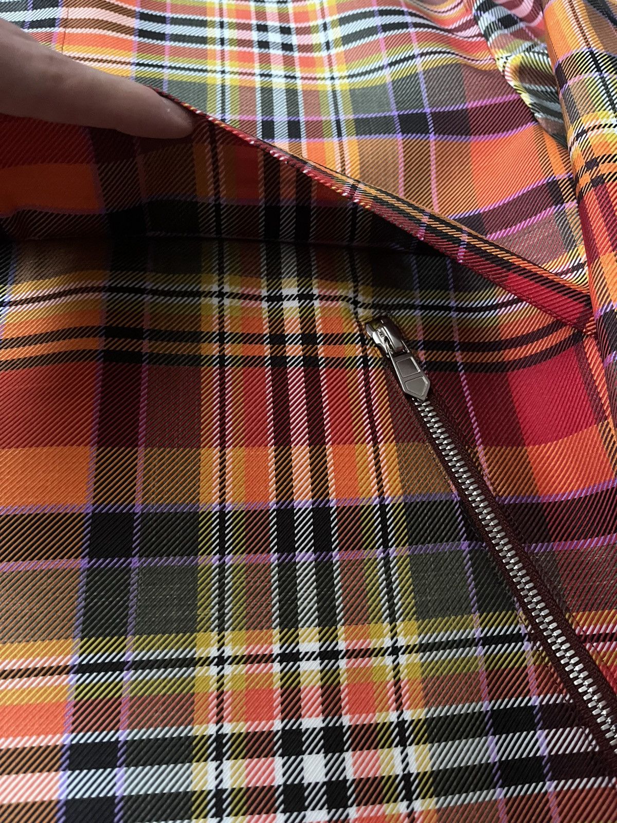 Hermes Hermes F/W 2021 runway jacket checkered halfzip orange Size US M / EU 48-50 / 2 - 8 Thumbnail