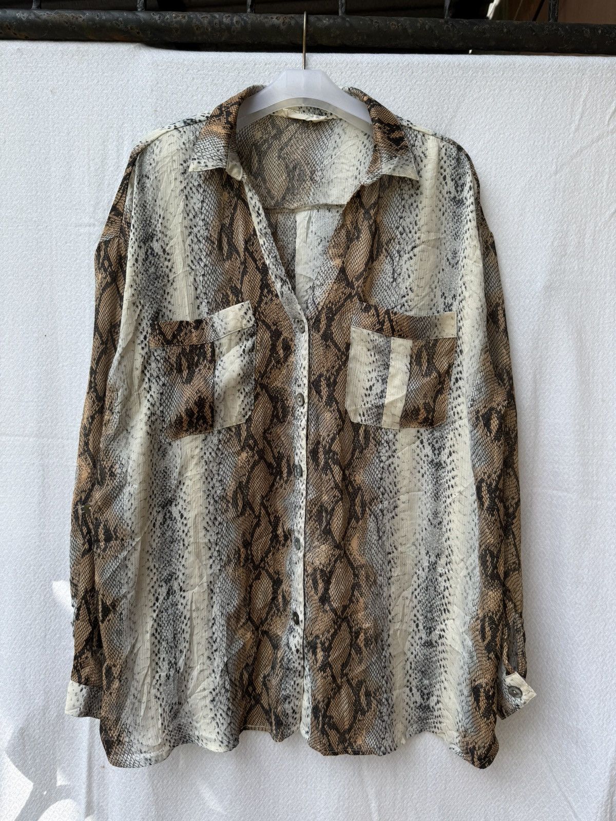 Japanese Brand Snake skin ifsixwasnine style the nines shirt Size US XL / EU 56 / 4 - 1 Thumbnail