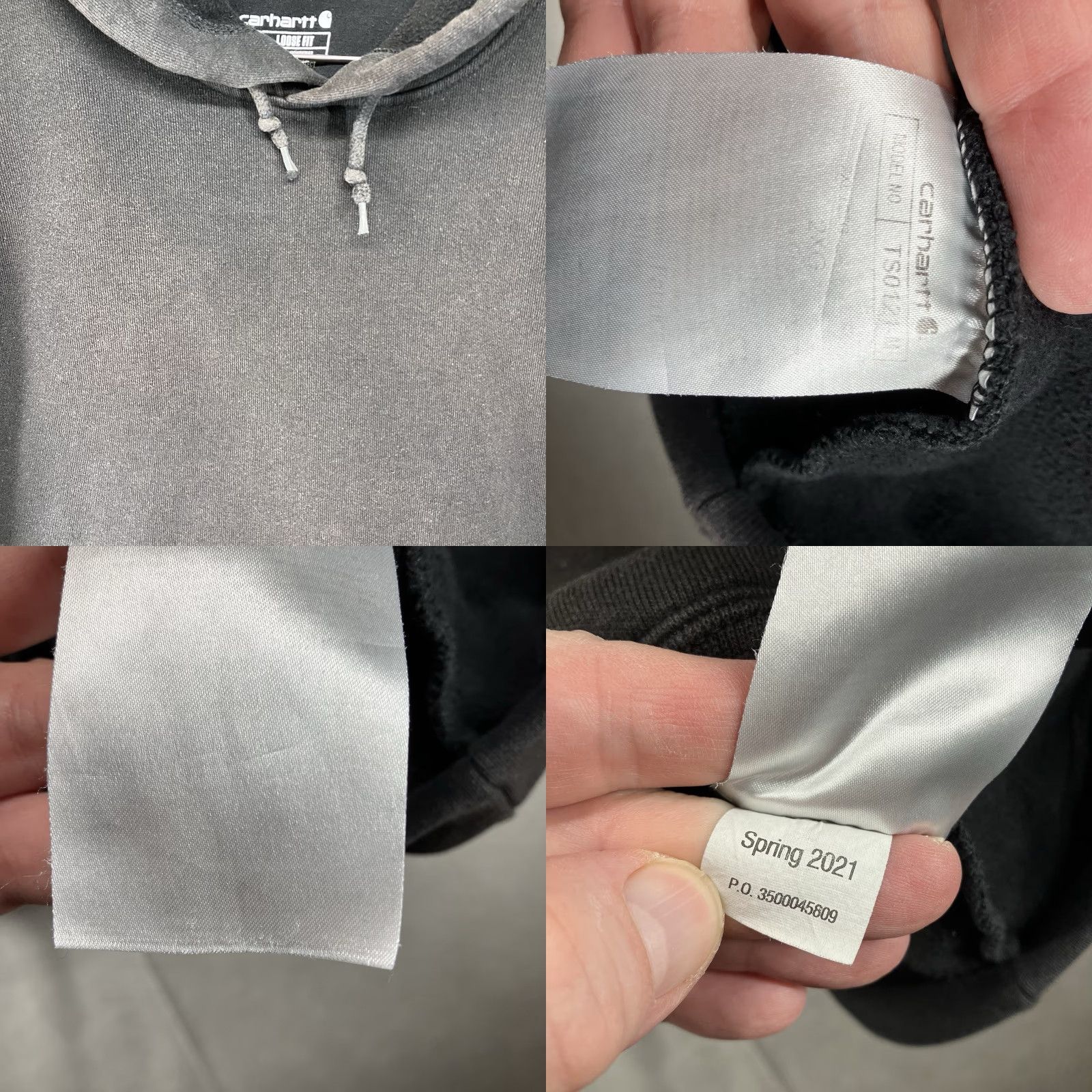 Carhartt Carhartt Hoodie Mens 2XL Loose Fit Pullover Hooded Pockets Black Regular Size 2XL Cotton Blend Fleece Logo Outdoor Classic Walking Size US XXL / EU 58 / 5 - 9 Thumbnail