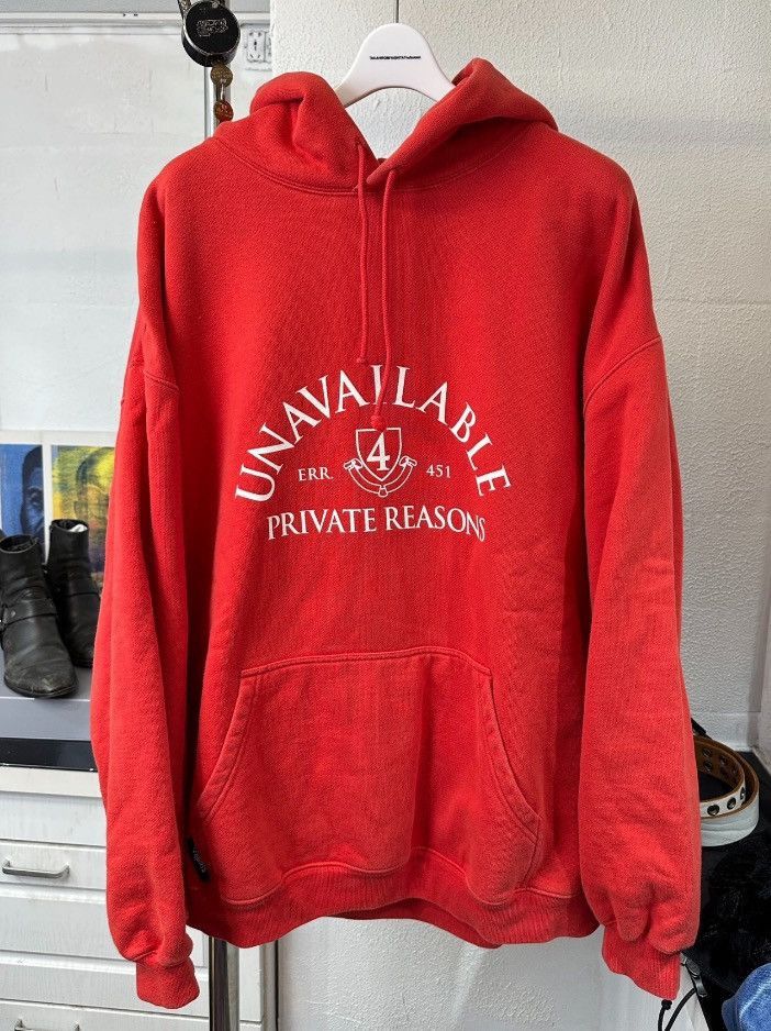 Pre-owned Vetements Unavailable 19aw College Logo Hoodie - Dmc In Red