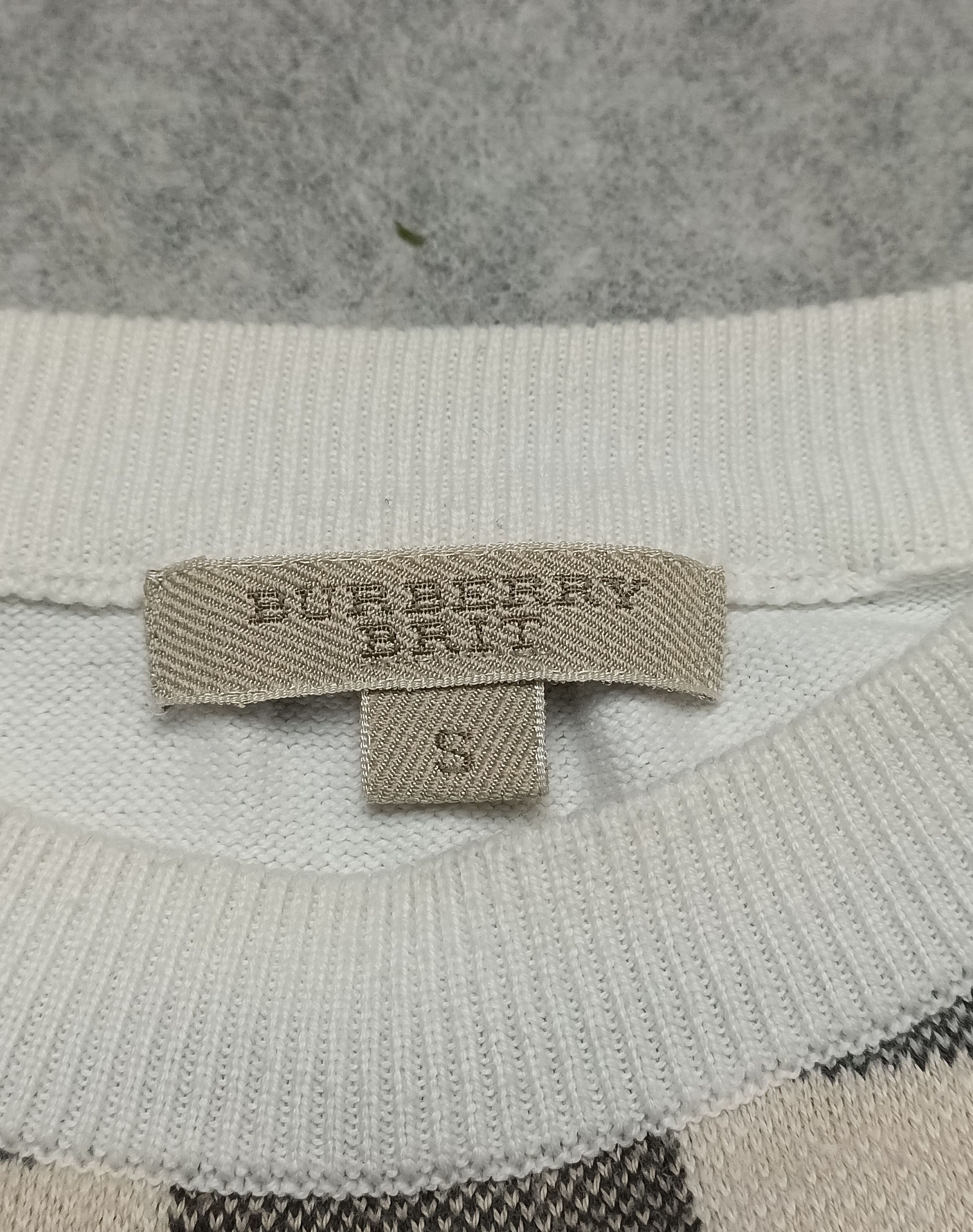 Burberry Burberry Brit Check White Jumper Sweatshirt Size S Size S / US 4 / IT 40 - 7 Thumbnail