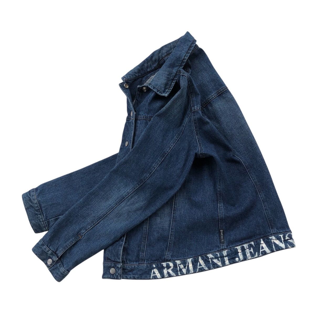 Armani Armani Jeans INDIGO Denim Snap Button JACKET Size M / US 6-8 / IT 42-44 - 7 Thumbnail