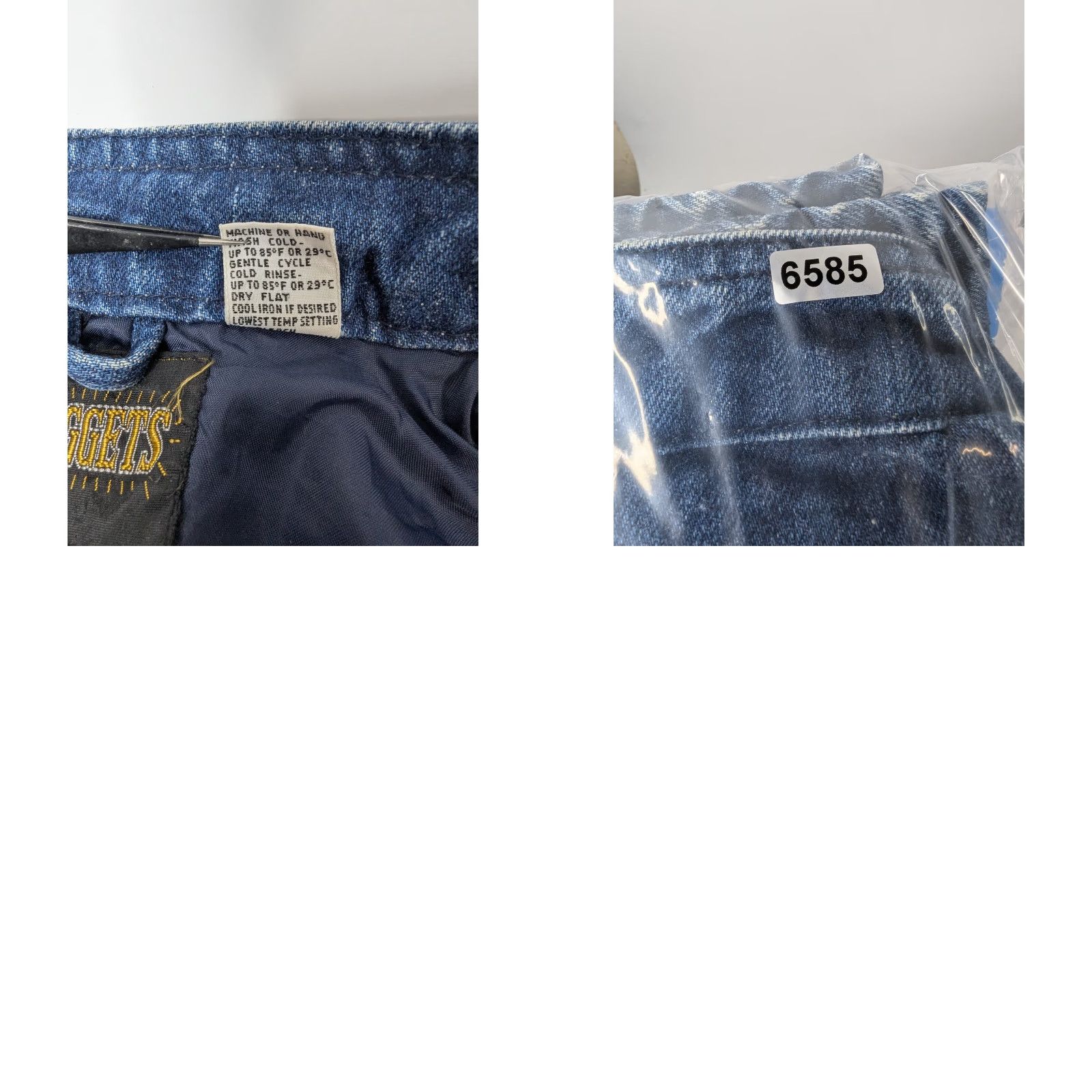 Lee VINTAGE Nuggets Lee Golden Nugget Women's M Cropped Jean Vest Jacket Denim Blue Cotton Nylon Lining Retro Style Women’s Jacket Vest Short Jacket Size 32" / US 10 / IT 46 - 8 Thumbnail